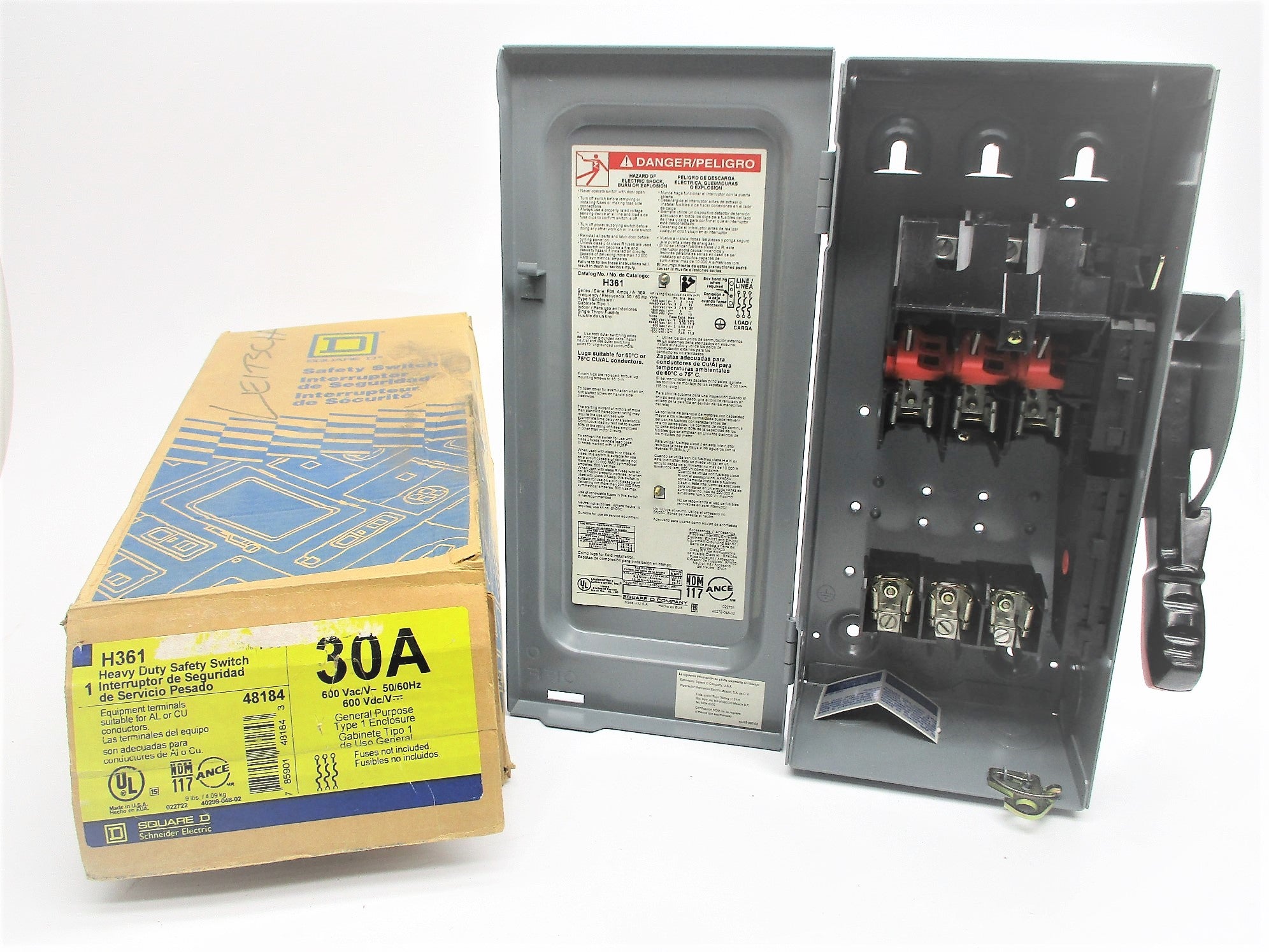SQUARE D H361 SER. F05 600VAC/DC 30A NSMP