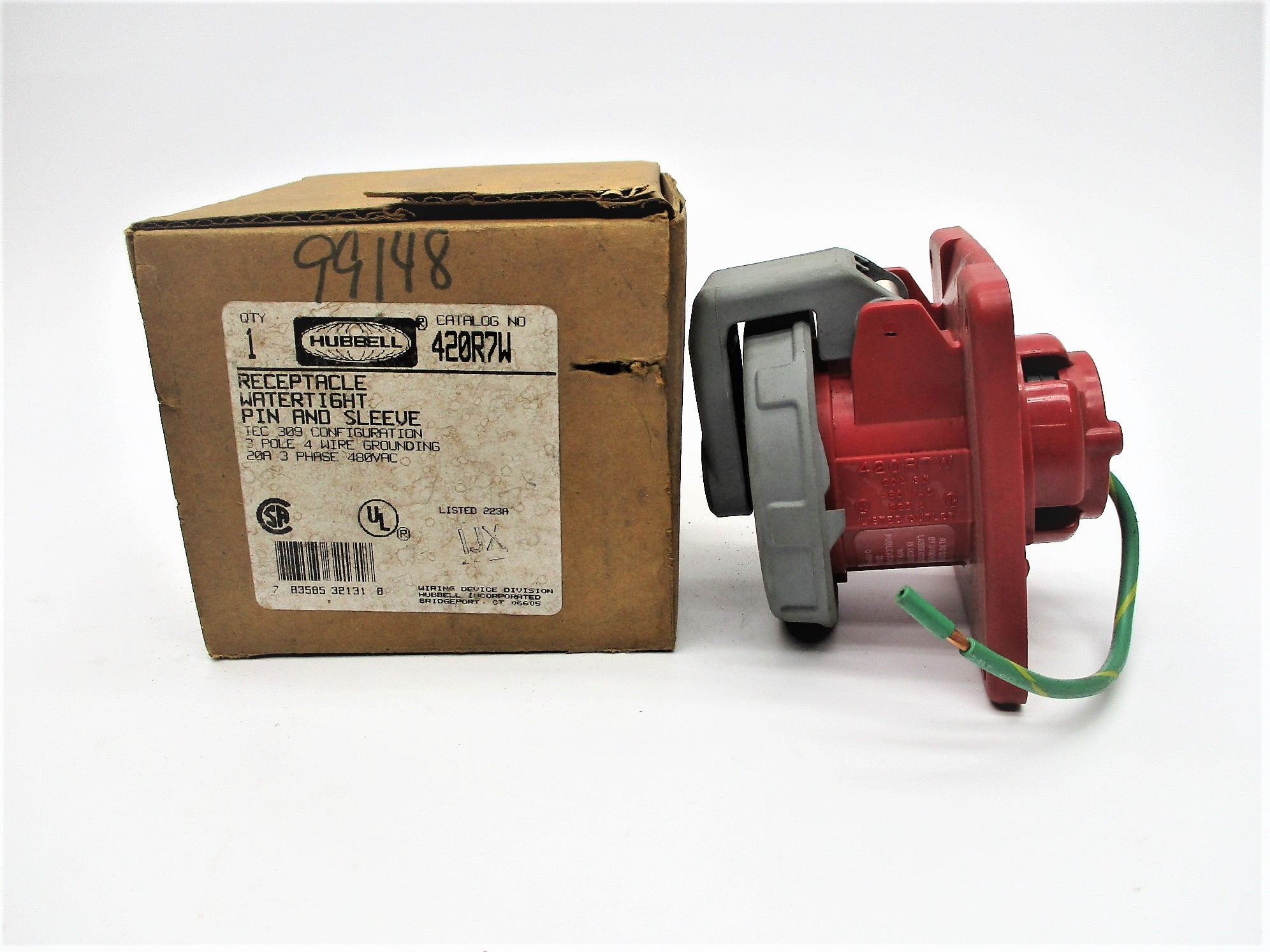 HUBBELL 420R7W 480VAC 20A NSMP