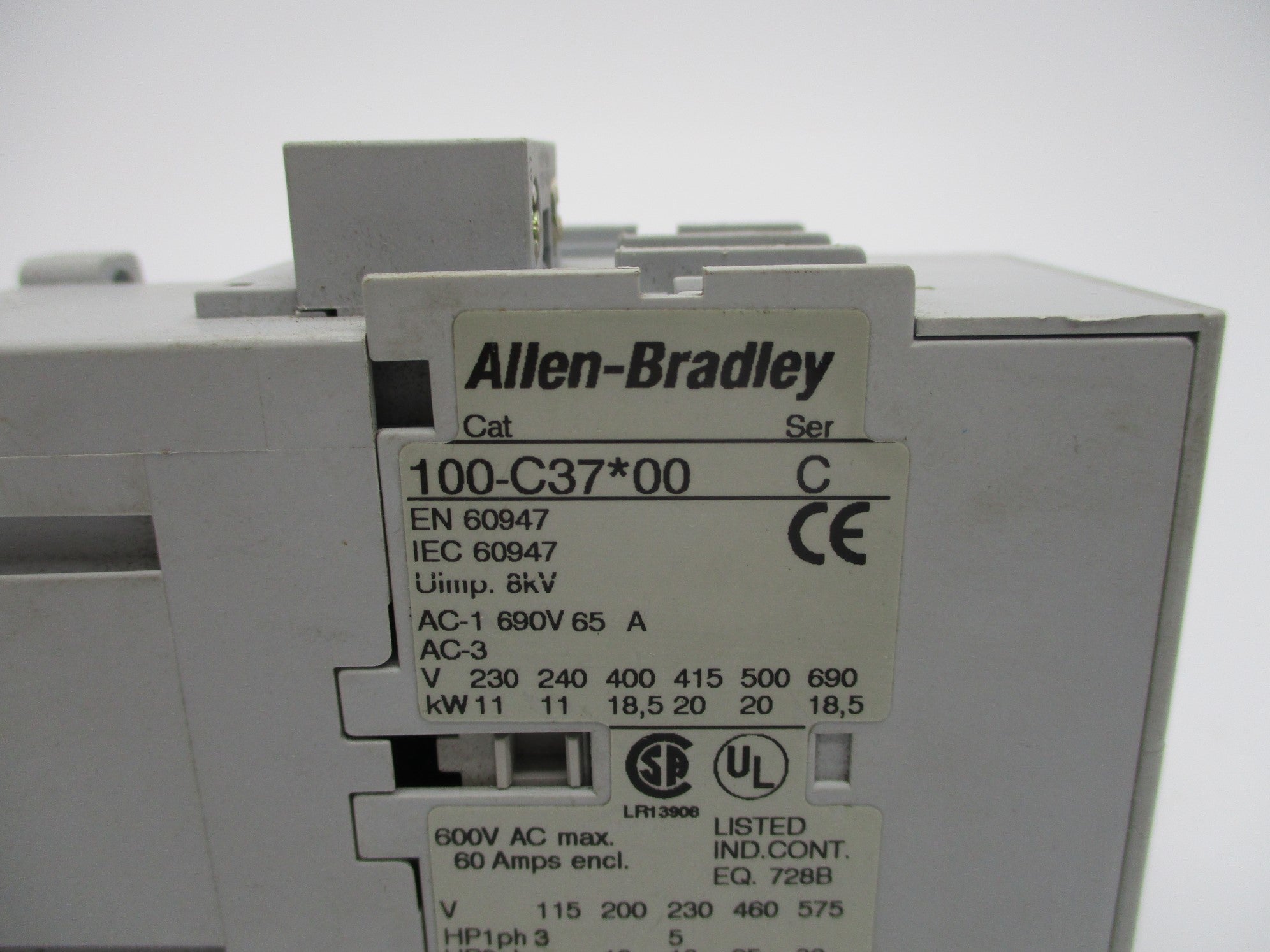 ALLEN BRADLEY 100-C37D00 SER. C 110/120V 65A NSNP