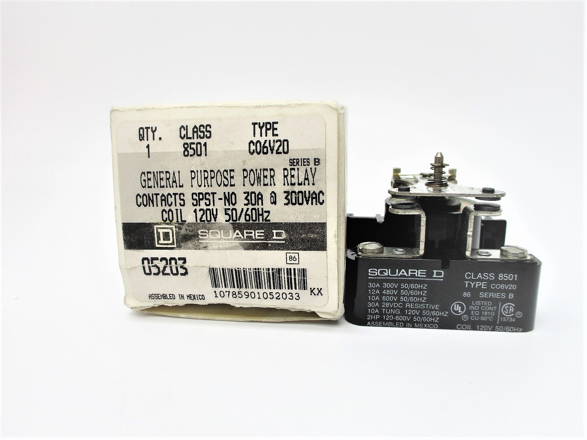SQUARE D 8501CO6V20 SER. B 120V 30A NSMP