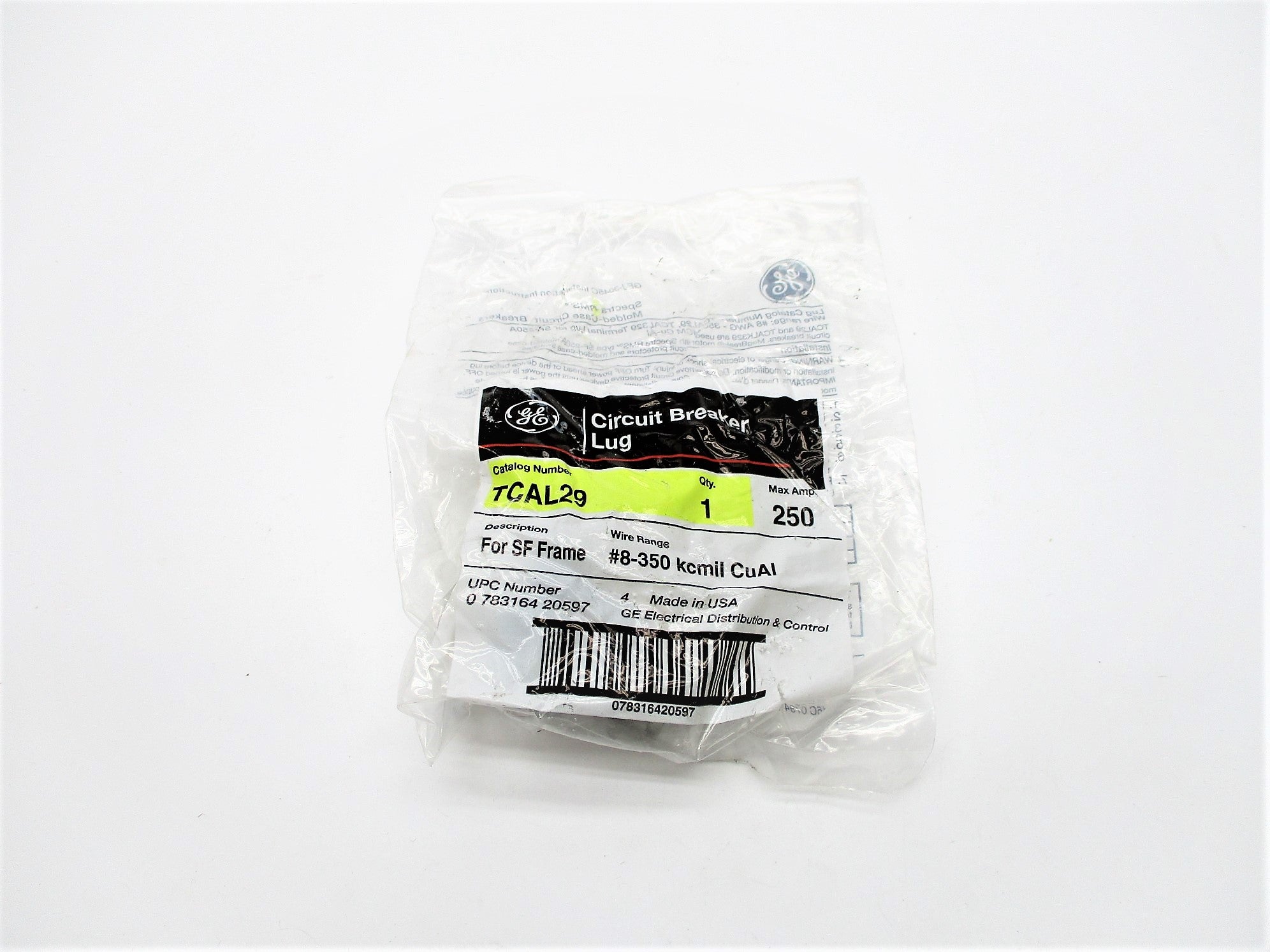 GENERAL ELECTRIC TCAL29 250A NSMP