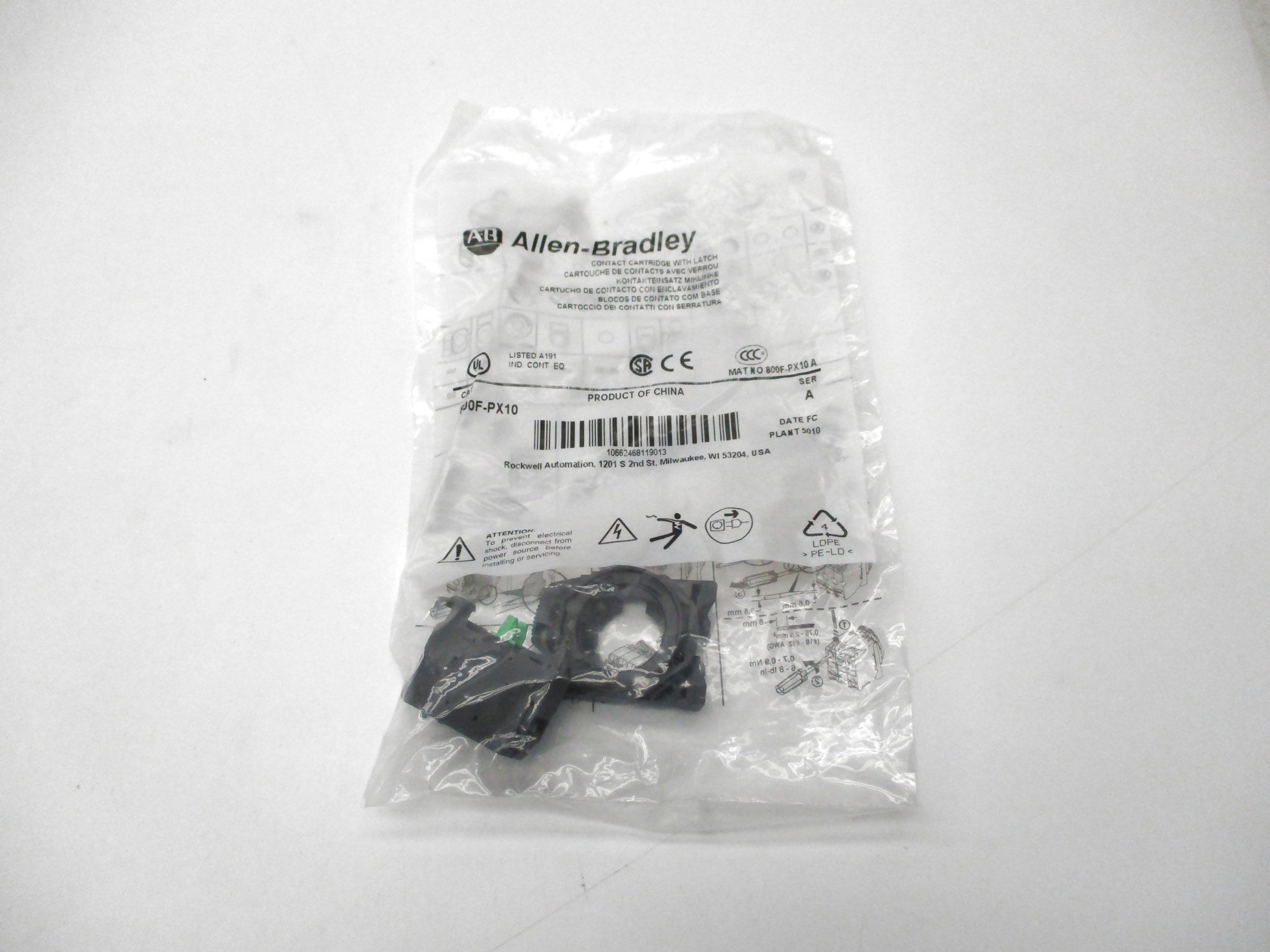 ALLEN BRADLEY 800F-PX10 SER. A NSMP