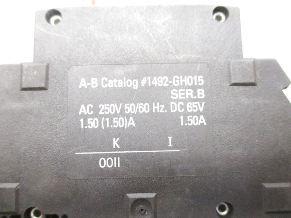 ALLEN BRADLEY 1492-GH015 SER. B 250VAC 1.5A NSNP
