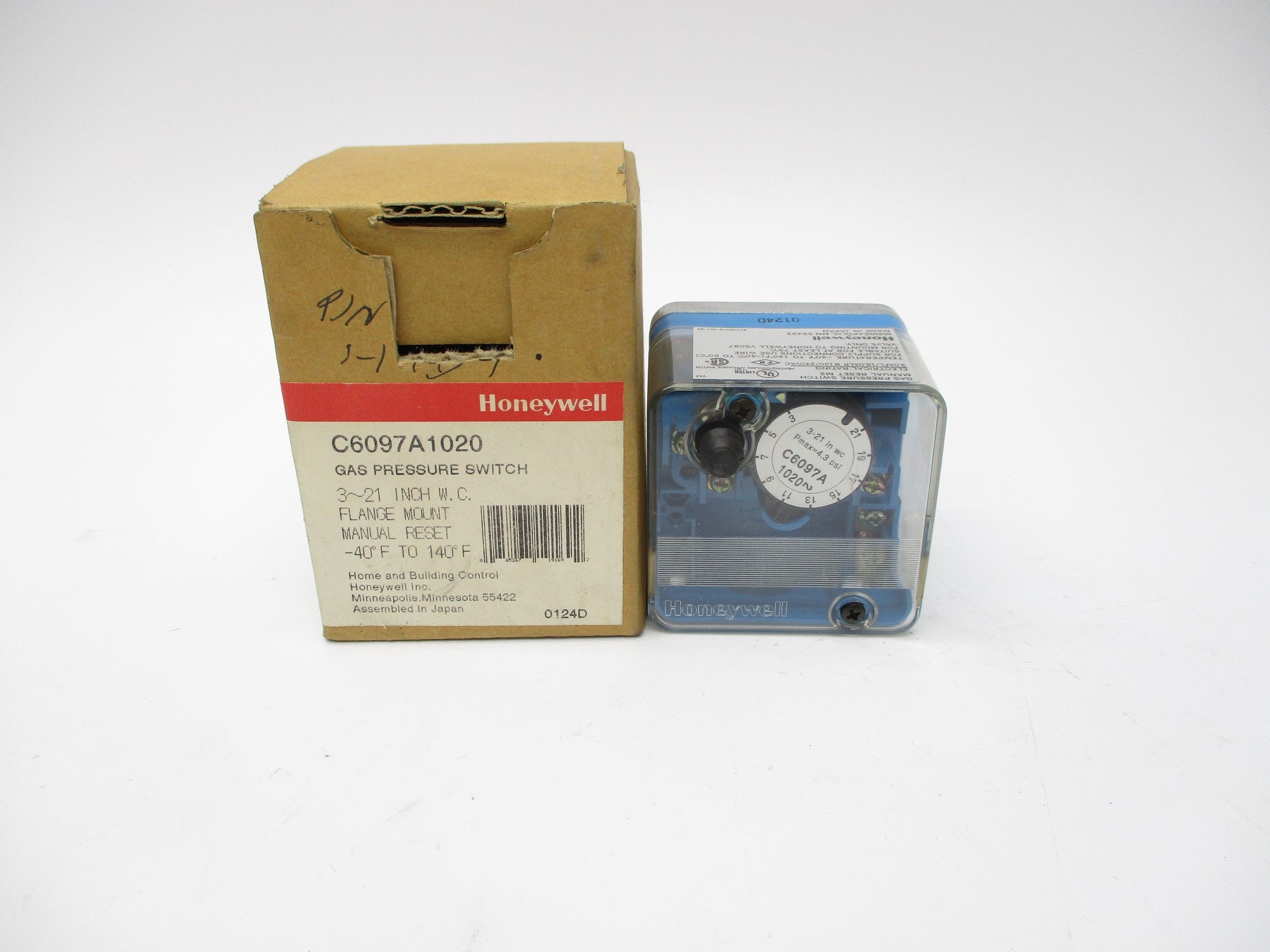 HONEYWELL C6097A1020 120-240VAC 5.0A 3-21INWC NSMP
