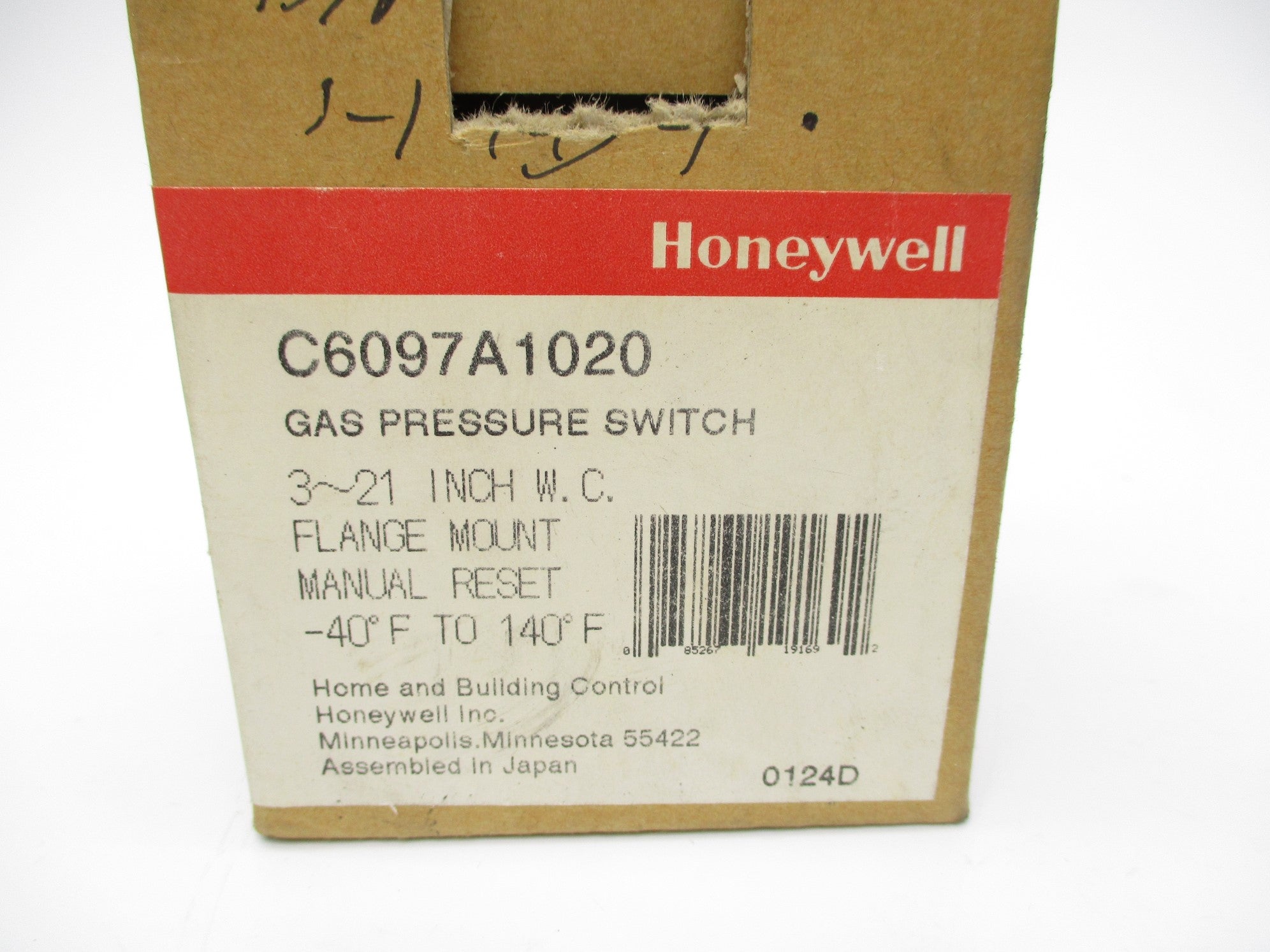 HONEYWELL C6097A1020 120-240VAC 5.0A 3-21INWC NSMP
