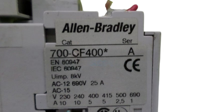 ALLEN BRADLEY 700-CF400 SER. A CONTACTOR CONTROL RELAY UNMP