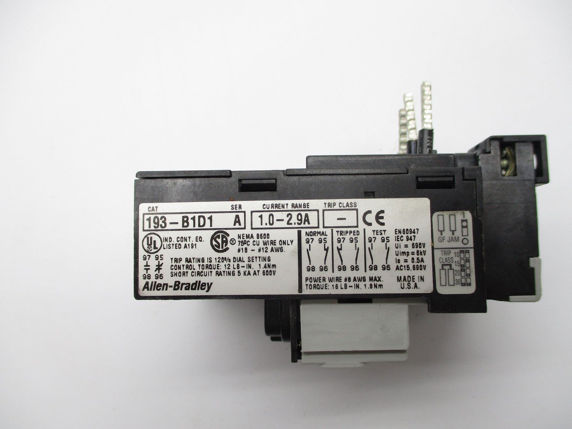 INDUSTRIAL SPARE PART 193-B1D1 SER. A 1.0-2.9A NSNP