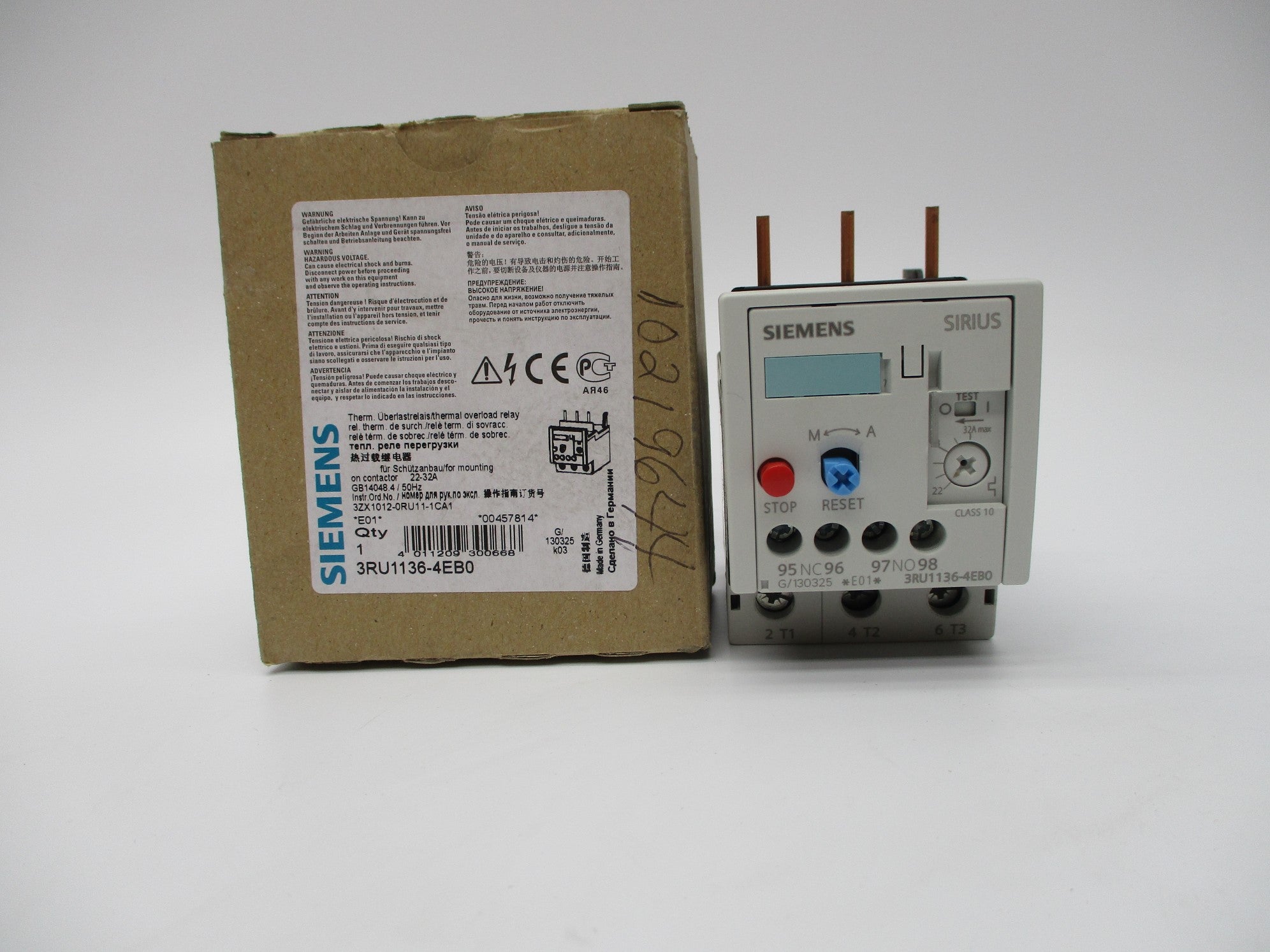 SIEMENS 3RU1136-4EB0 600VAC 22-32A NSMP