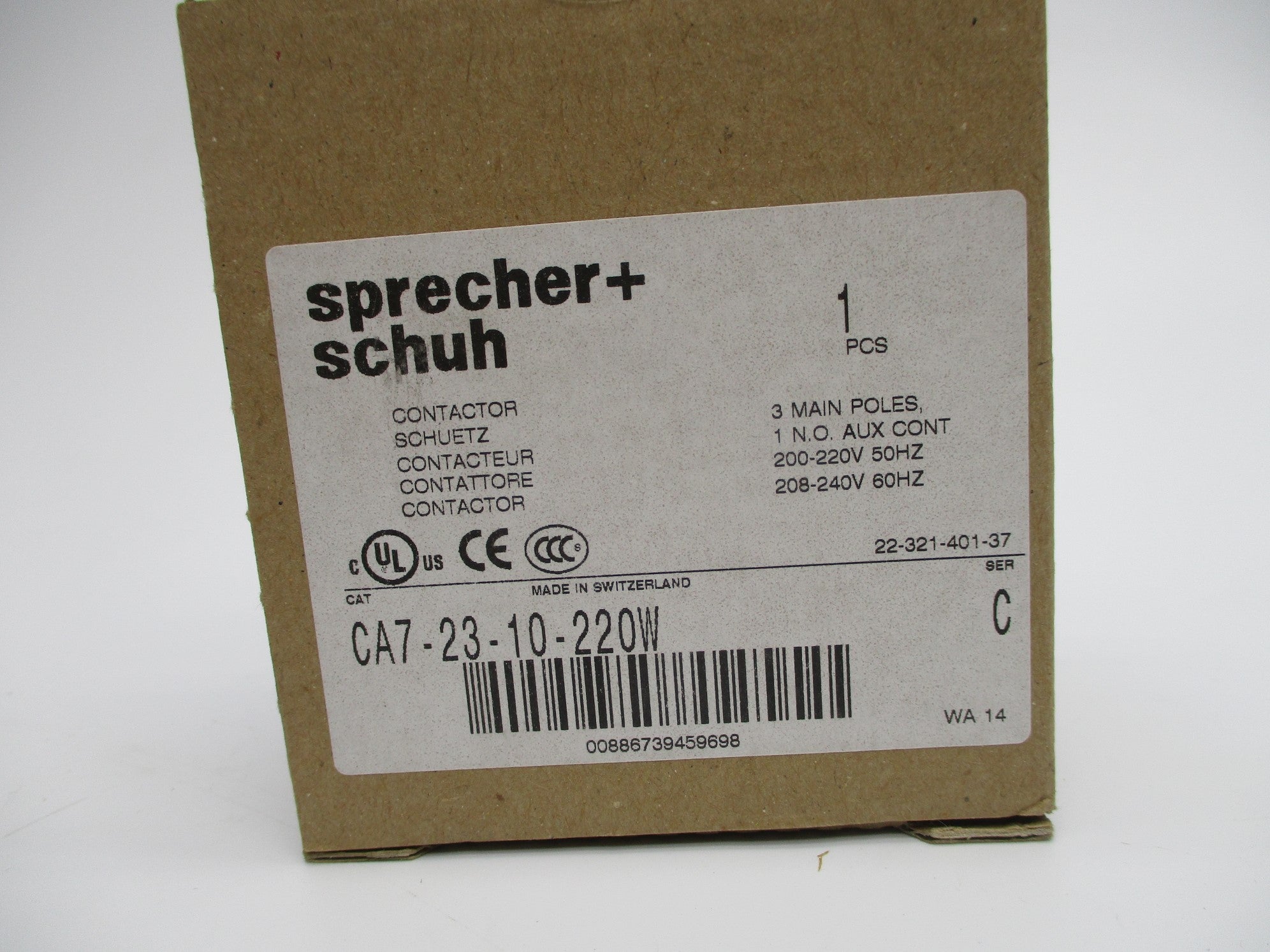 SPRECHER+SCHUH CA7-23-10-220W SER. C 200/240V NSMP