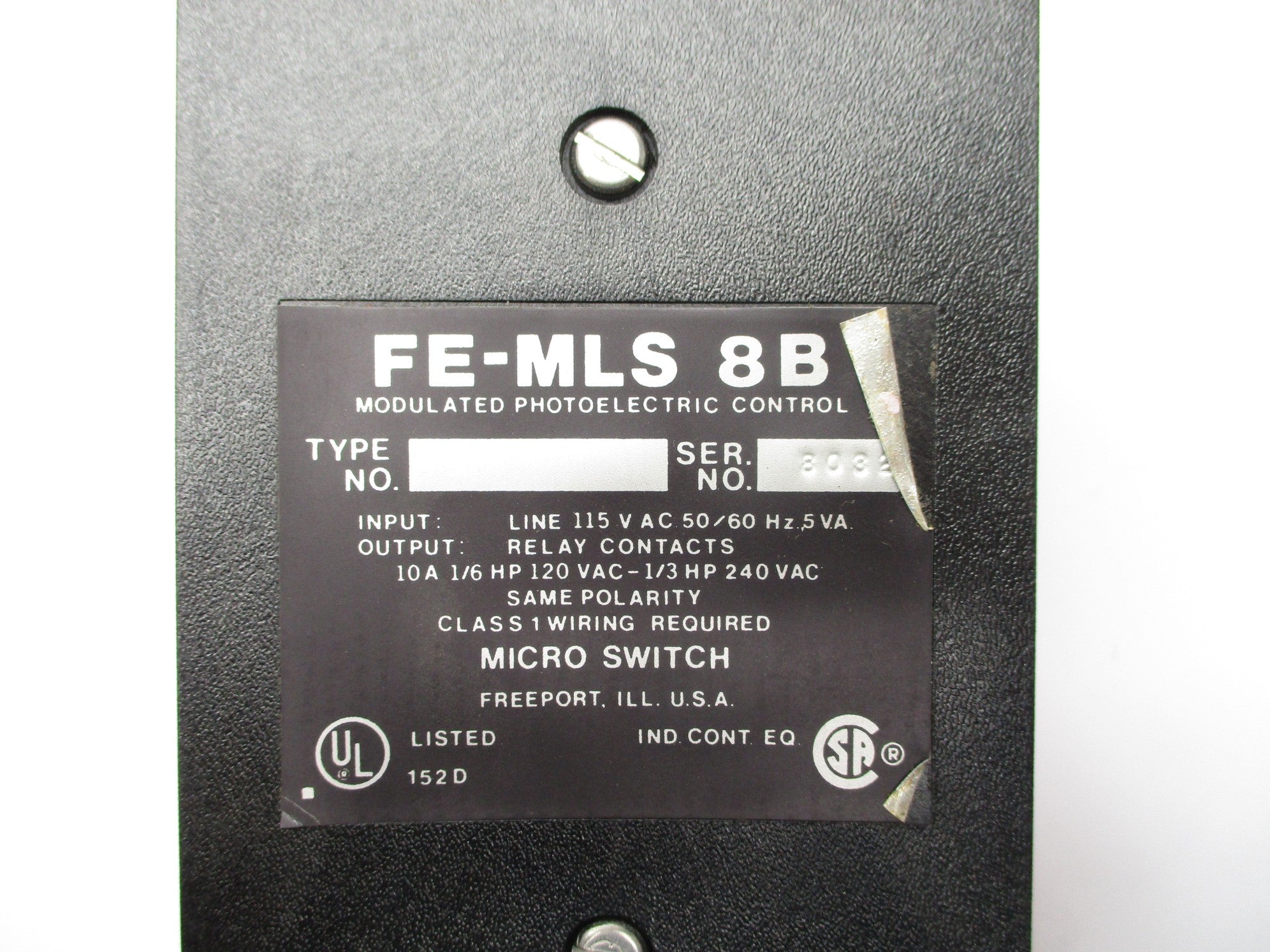 MICRO SWITCH FE-MLS8B NSNP