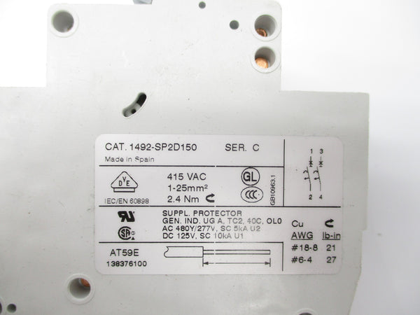 ALLEN BRADLEY 1492-SP2D150 SER. C 415VAC 15A NSNP