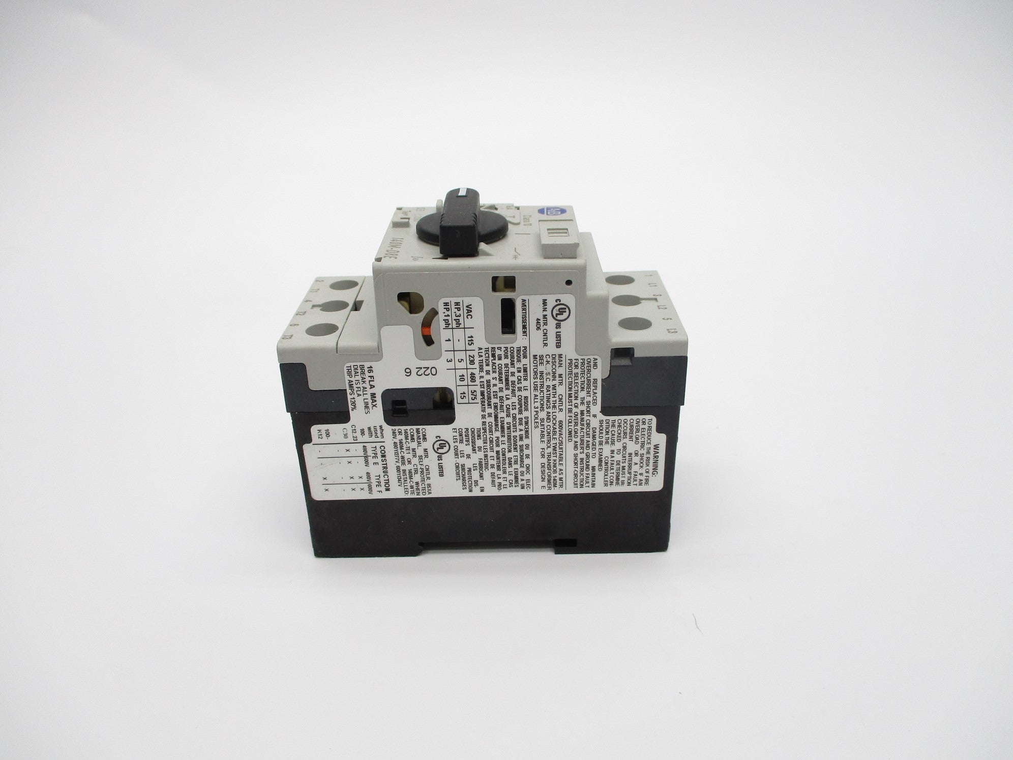 ALLEN BRADLEY 140M-D8E-C16 SER. C 690V 10-16A NSNP