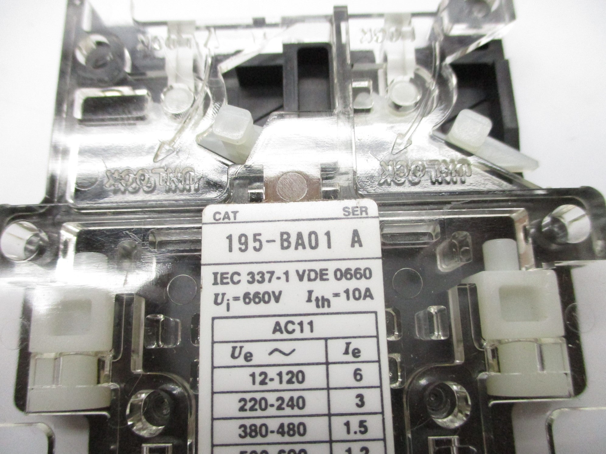 INDUSTRIAL SPARE PART 195-BA01 SER. A 660V 10A NSNP
