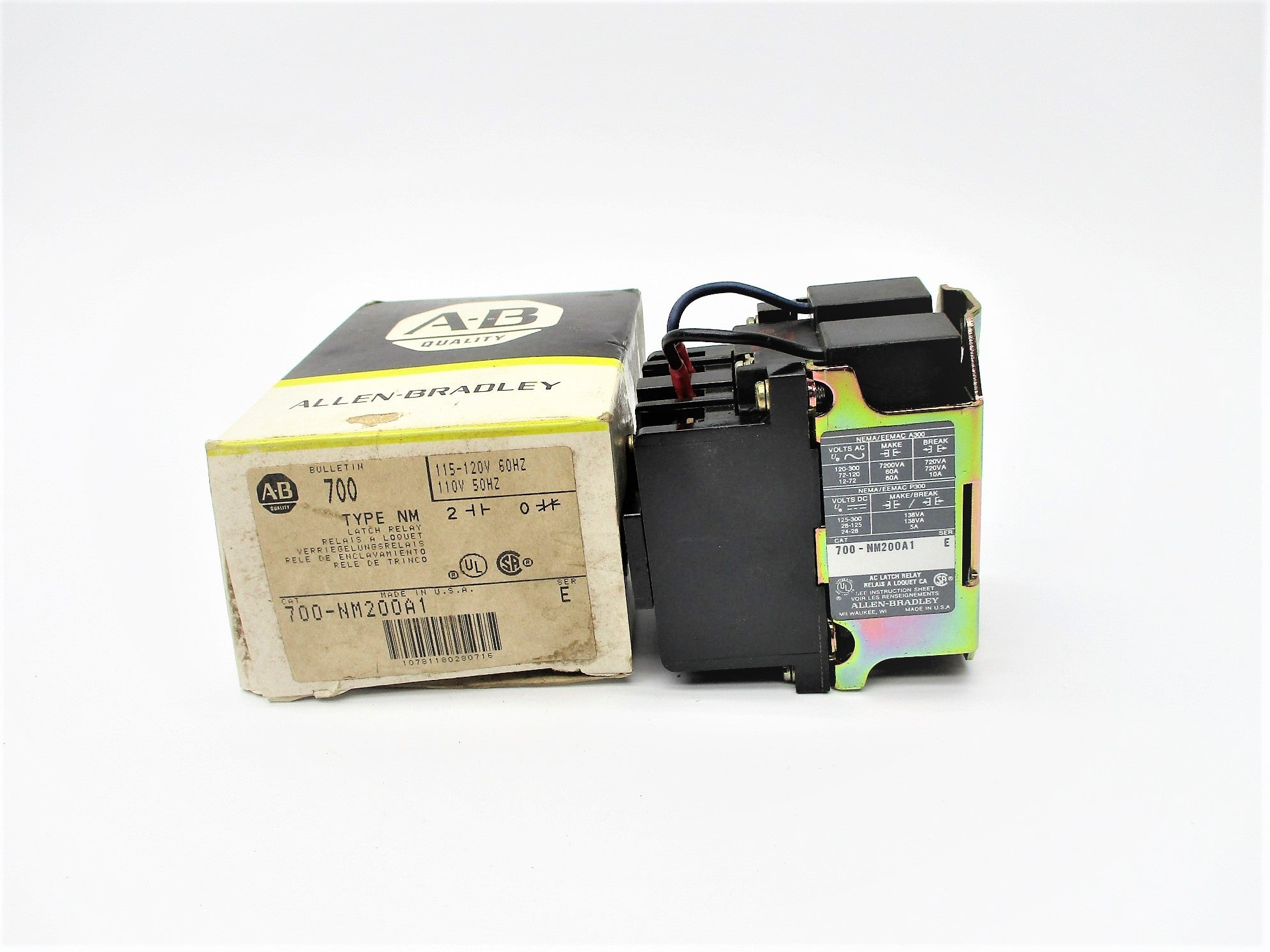 ALLEN BRADLEY 700-NM200A1 SER. E 110/120V (BK/YL) NSMP