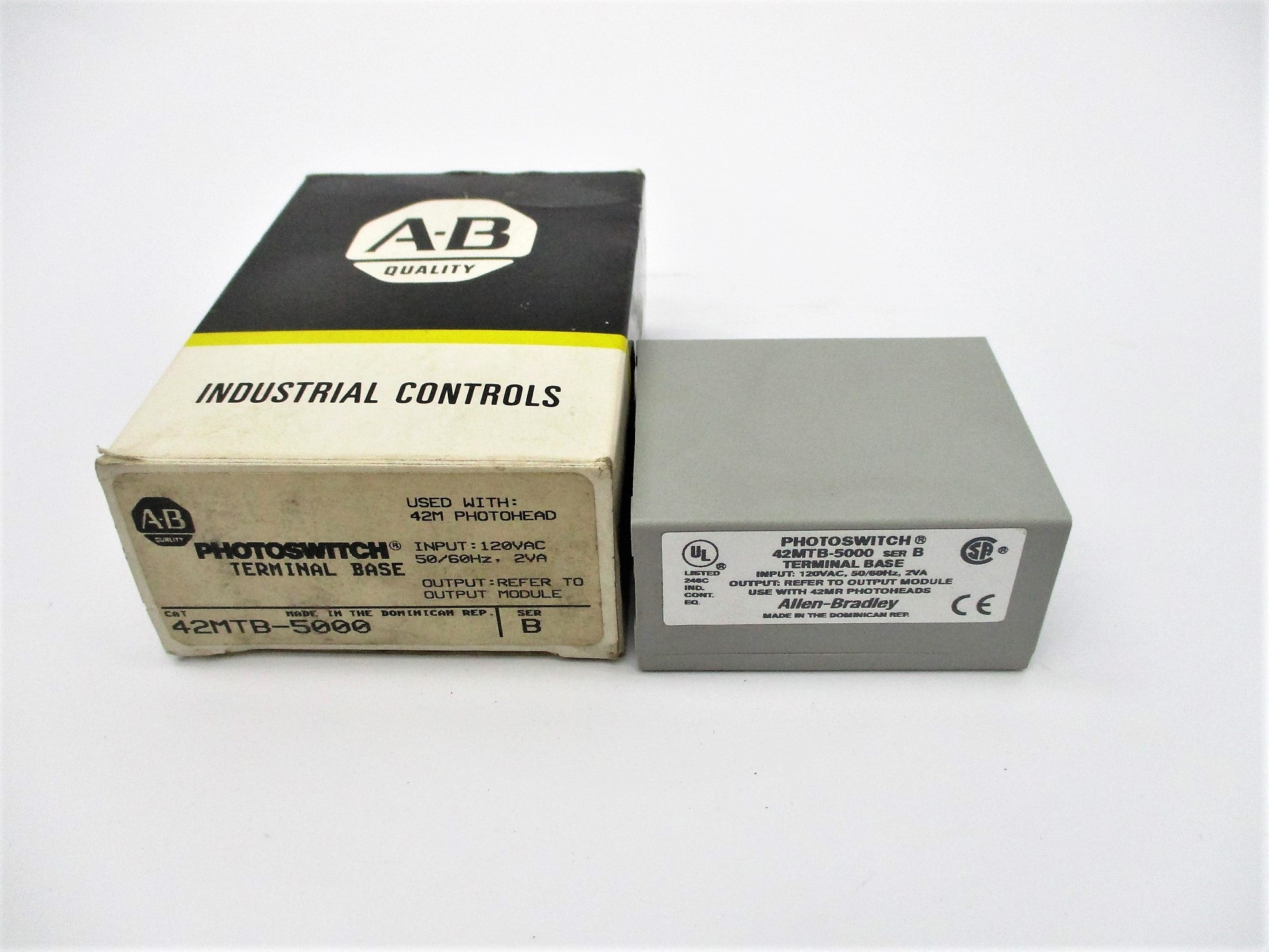 ALLEN BRADLEY 42MTB-5000 SER. B 120VAC (BK/YL) NSMP
