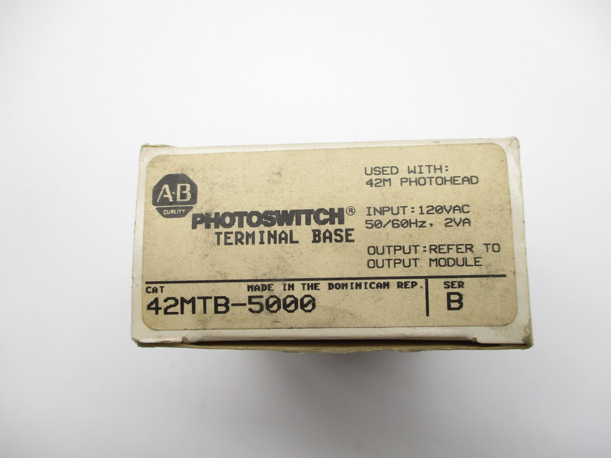 ALLEN BRADLEY 42MTB-5000 SER. B 120VAC (BK/YL) NSMP