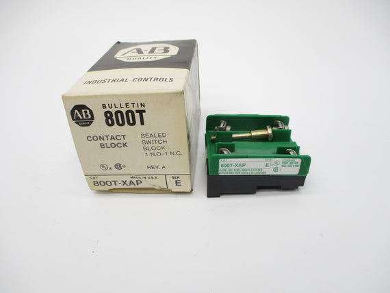 ALLEN BRADLEY 800T-XAP SER. E 600VAC (BK/YL) NSMP