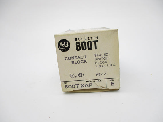 ALLEN BRADLEY 800T-XAP SER. E 600VAC (BK/YL) NSMP