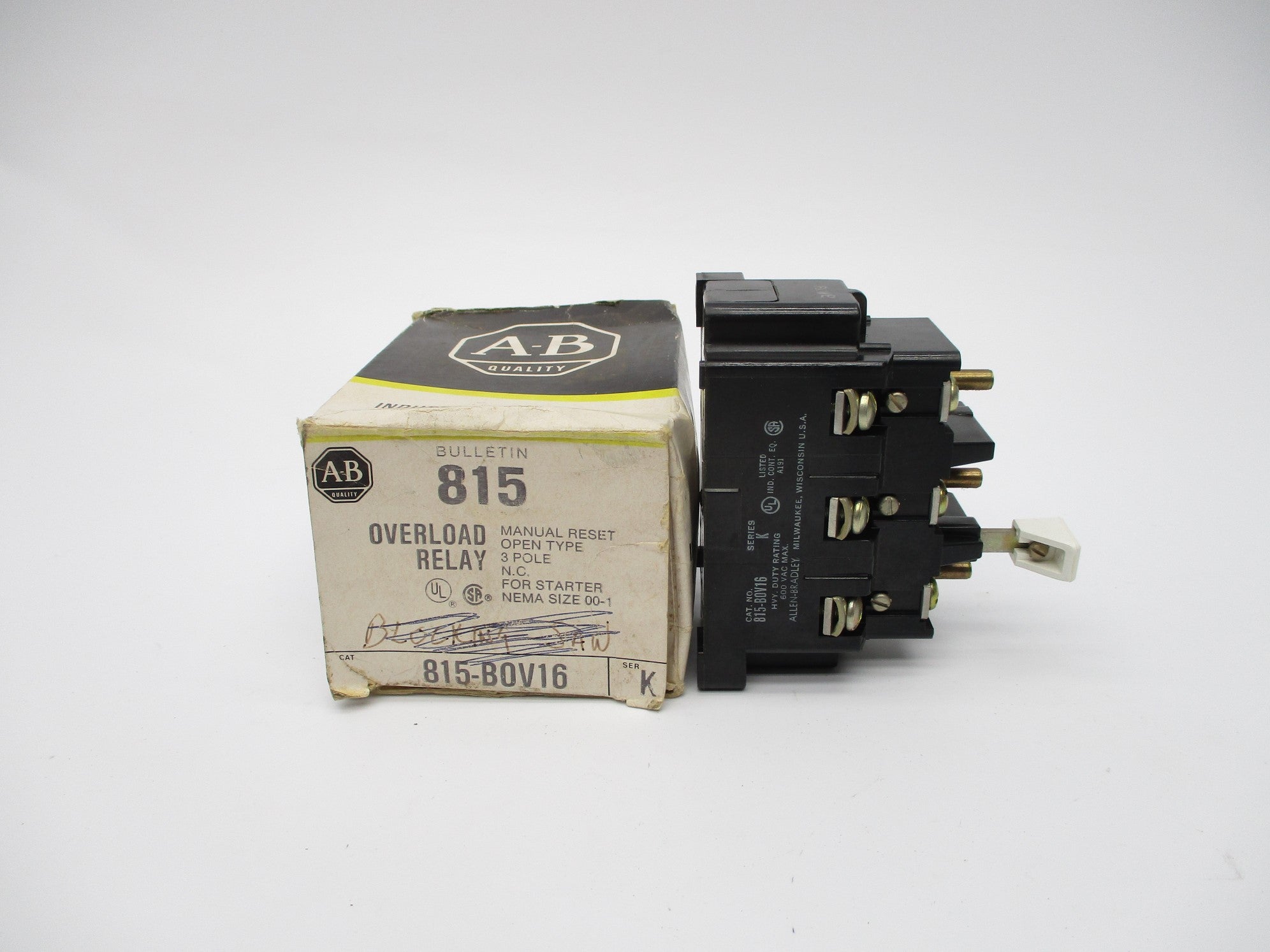 INDUSTRIAL SPARE PART 815-BOV16 SER. K 600VAC (BK/YL) NSMP