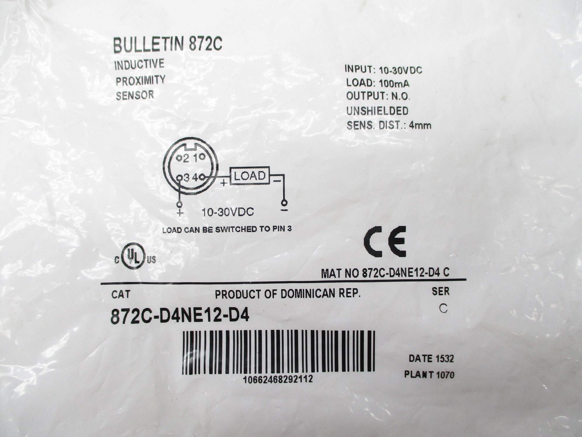 INDUSTRIAL SPARE PART 872C-D4NE12-D4 SER. C 10-30VDC NSMP