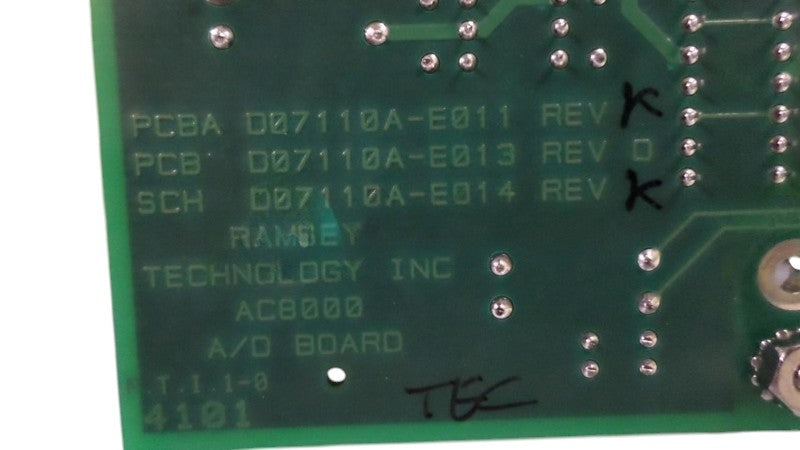 RAMSEY INC. D07110A-E013REV-D A/D BOARD NSNP