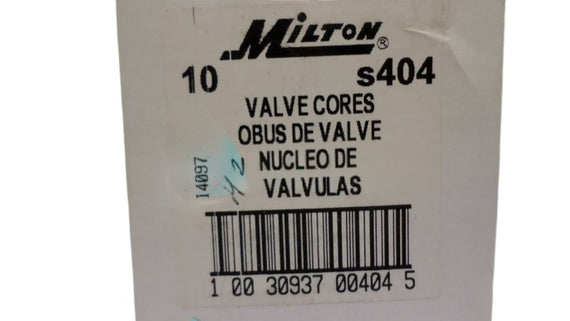 (LOT OF 10) MILTON S404 VALVE CORES NSMP