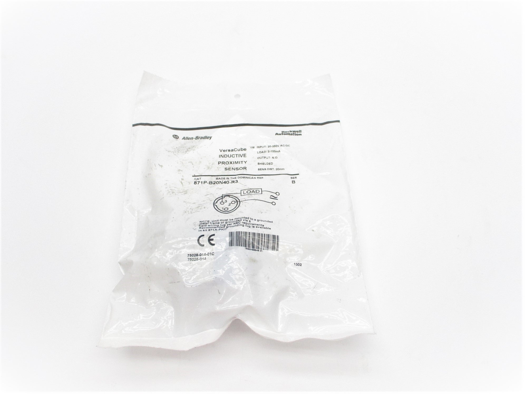 ALLEN BRADLEY 871P-B20N40-R3 SER. B 20-250VAC/DC NSMP