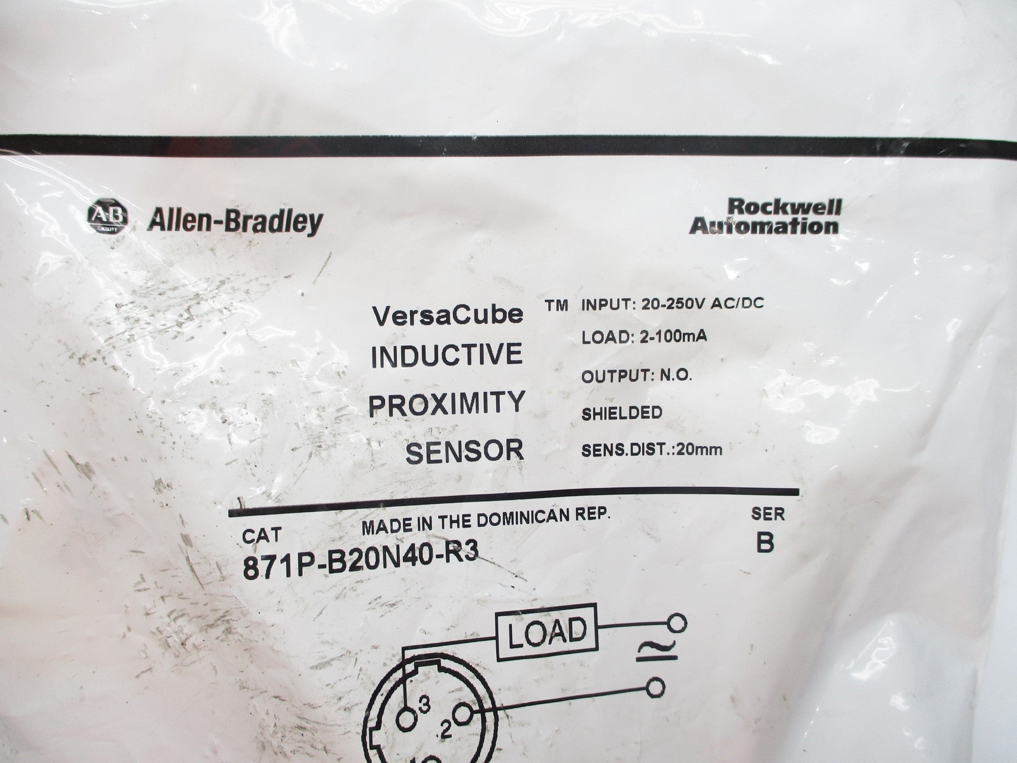 ALLEN BRADLEY 871P-B20N40-R3 SER. B 20-250VAC/DC NSMP