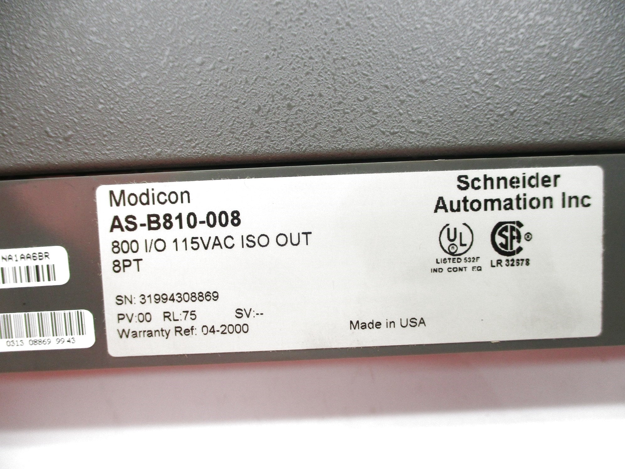 SCHNEIDER AUTOMATION AS-B810-008 NSNP