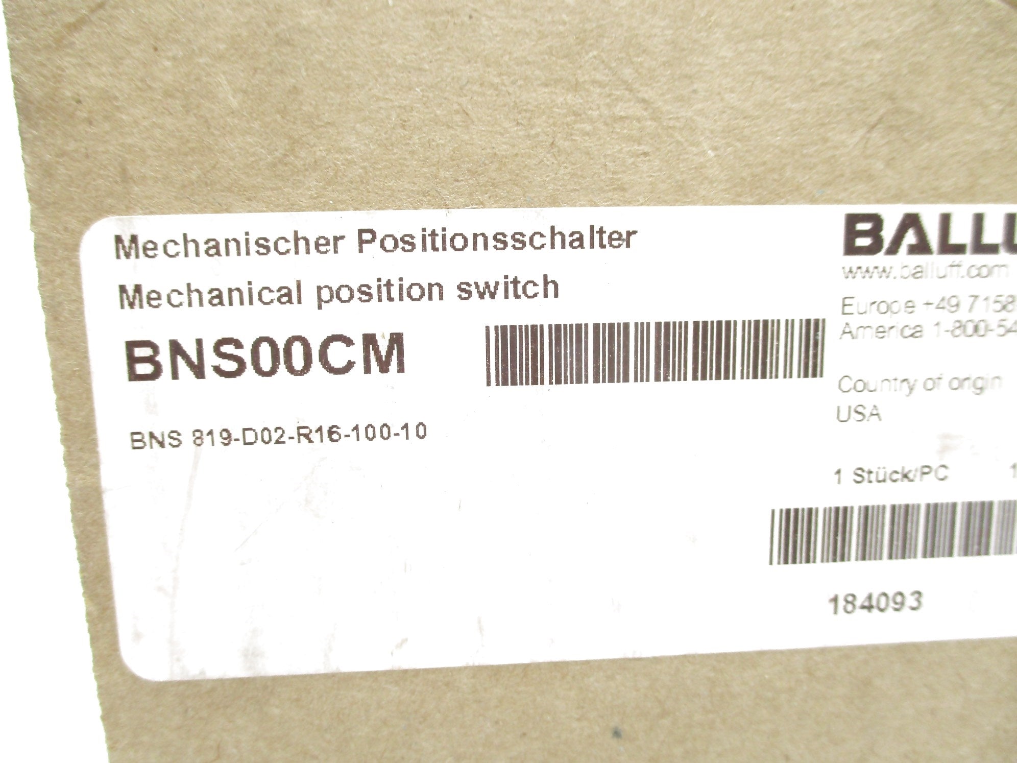 BALLUFF BNS819-D02-R16-100-10 NSMP