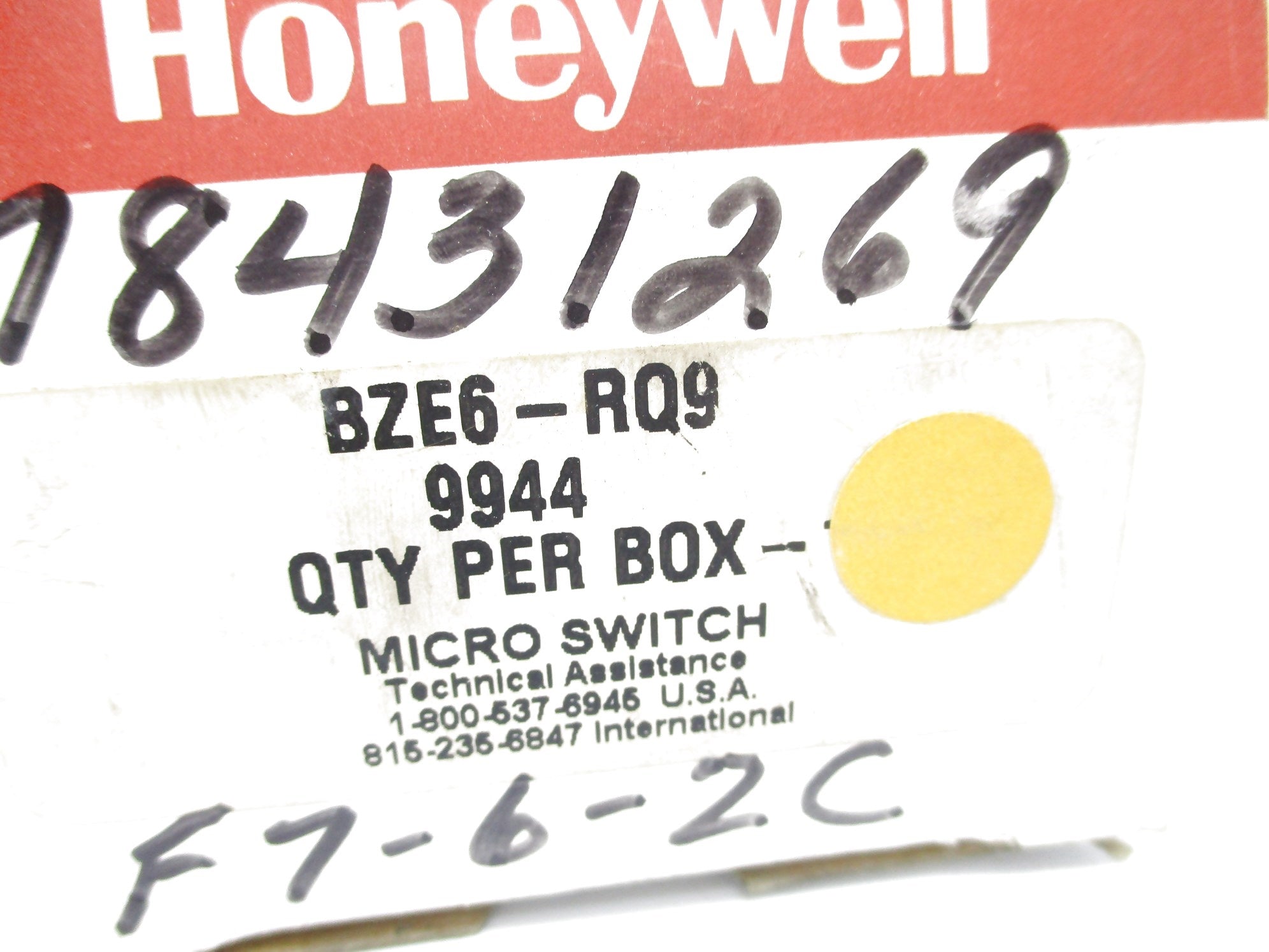 HONEYWELL BZE6-RQ9 (AS PICTURED) NSMP