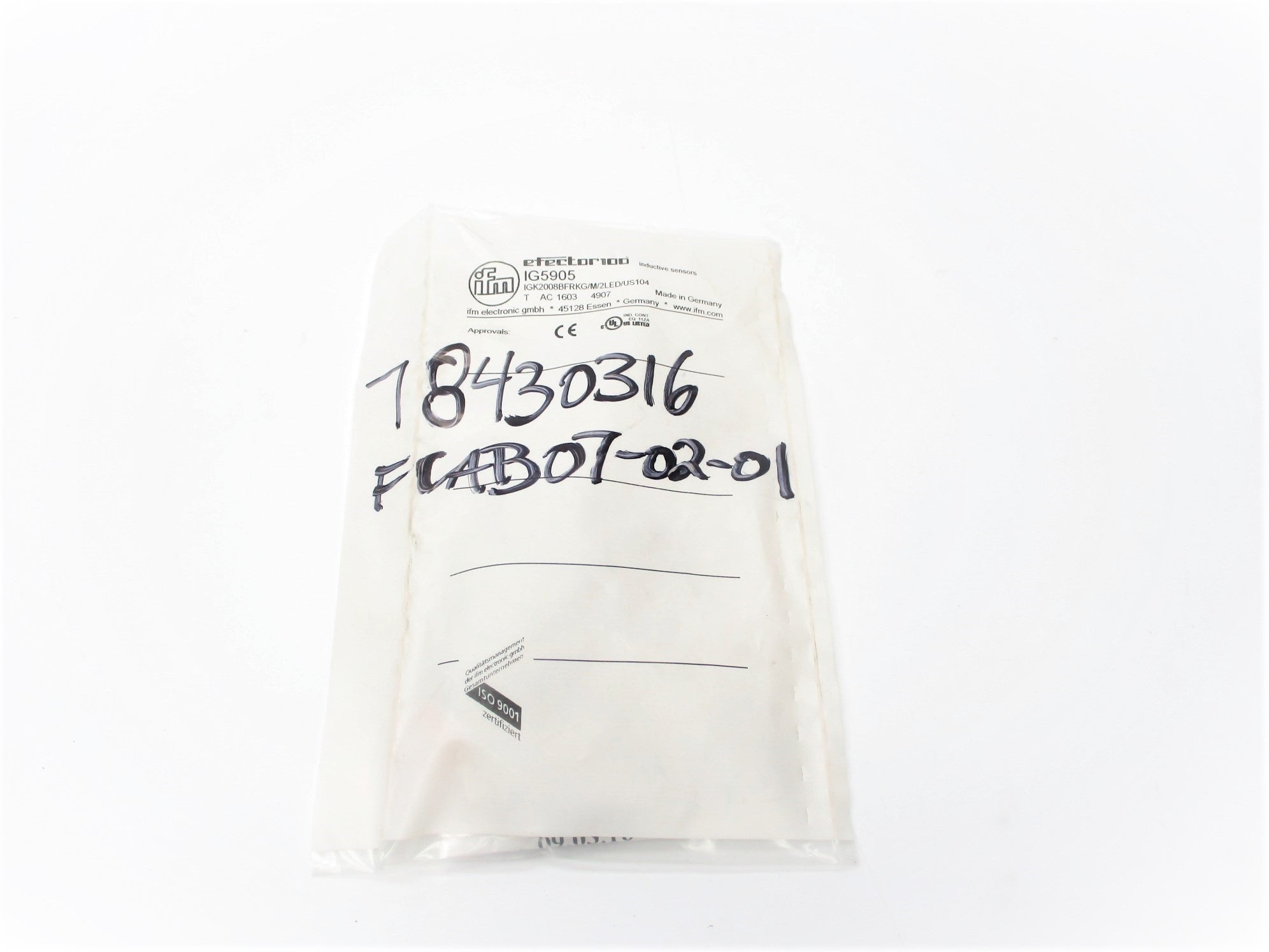 IFM EFECTOR IG5905 IGK2008BFRKG/M/2LED/US104 NSMP