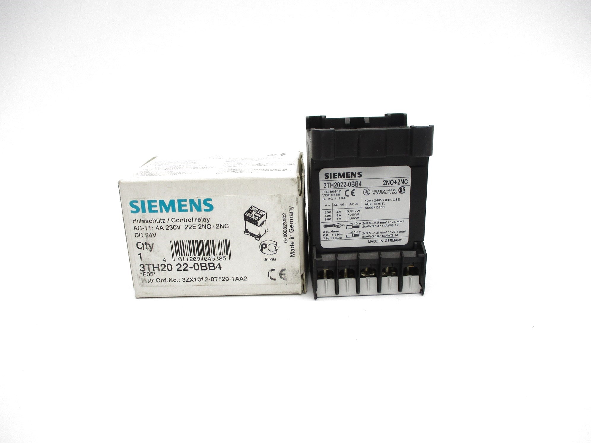 SIEMENS 3TH2022-0BB4 24VDC 10A NSMP