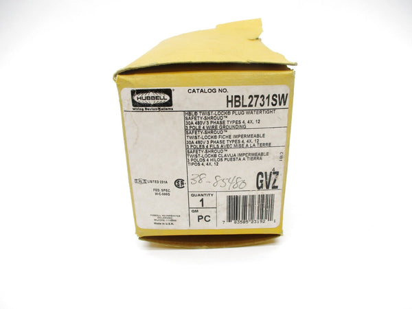 HUBBELL HBL2731SW 480V 30A NSMP