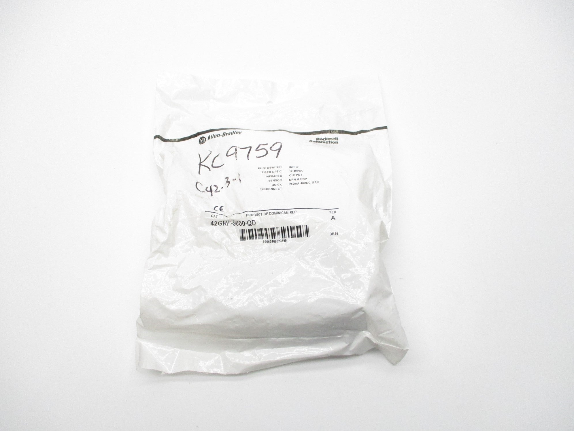 ALLEN BRADLEY 42GRF-9000-QD SER. A 10-40VDC NSMP