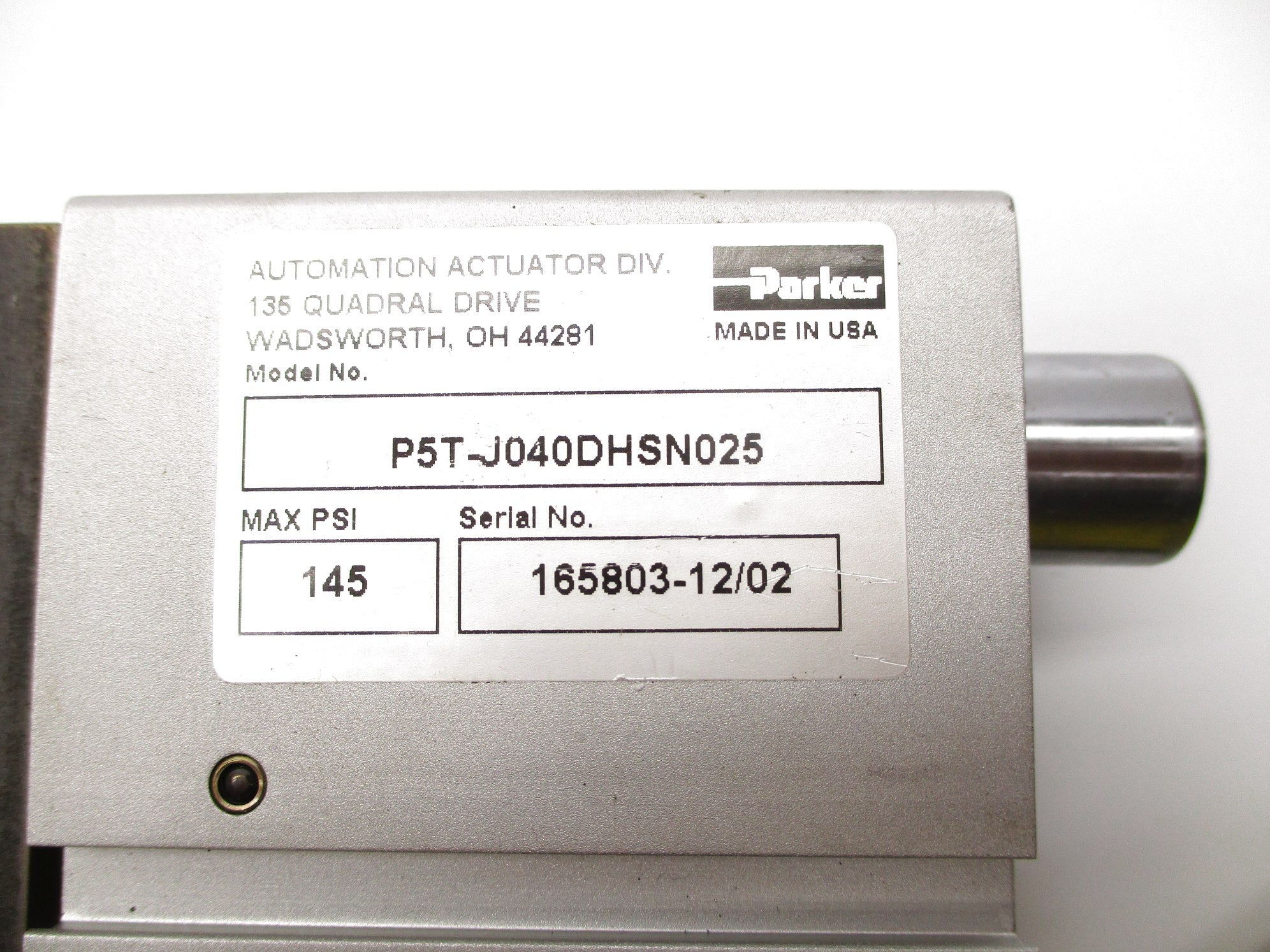 PARKER P5T-J040DHSN025 145PSI NSNP