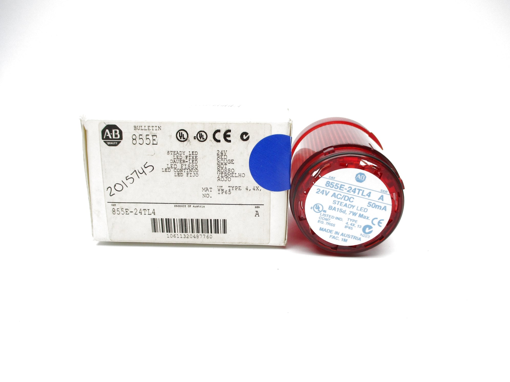 ALLEN BRADLEY 855E-24TL4 SER. A 24VAC/DC (WH) NSMP