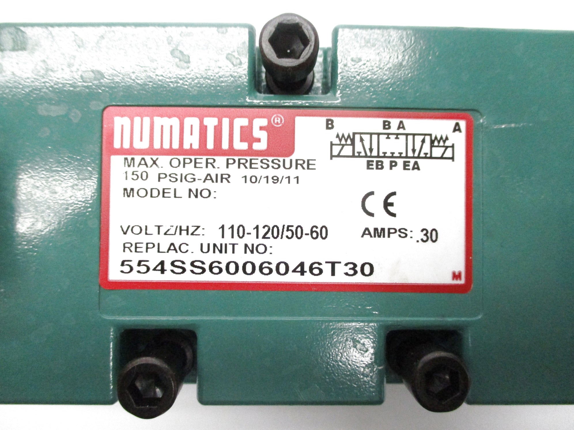 NUMATICS 554SS6006046T30 110-120V 150PSIG NSNP