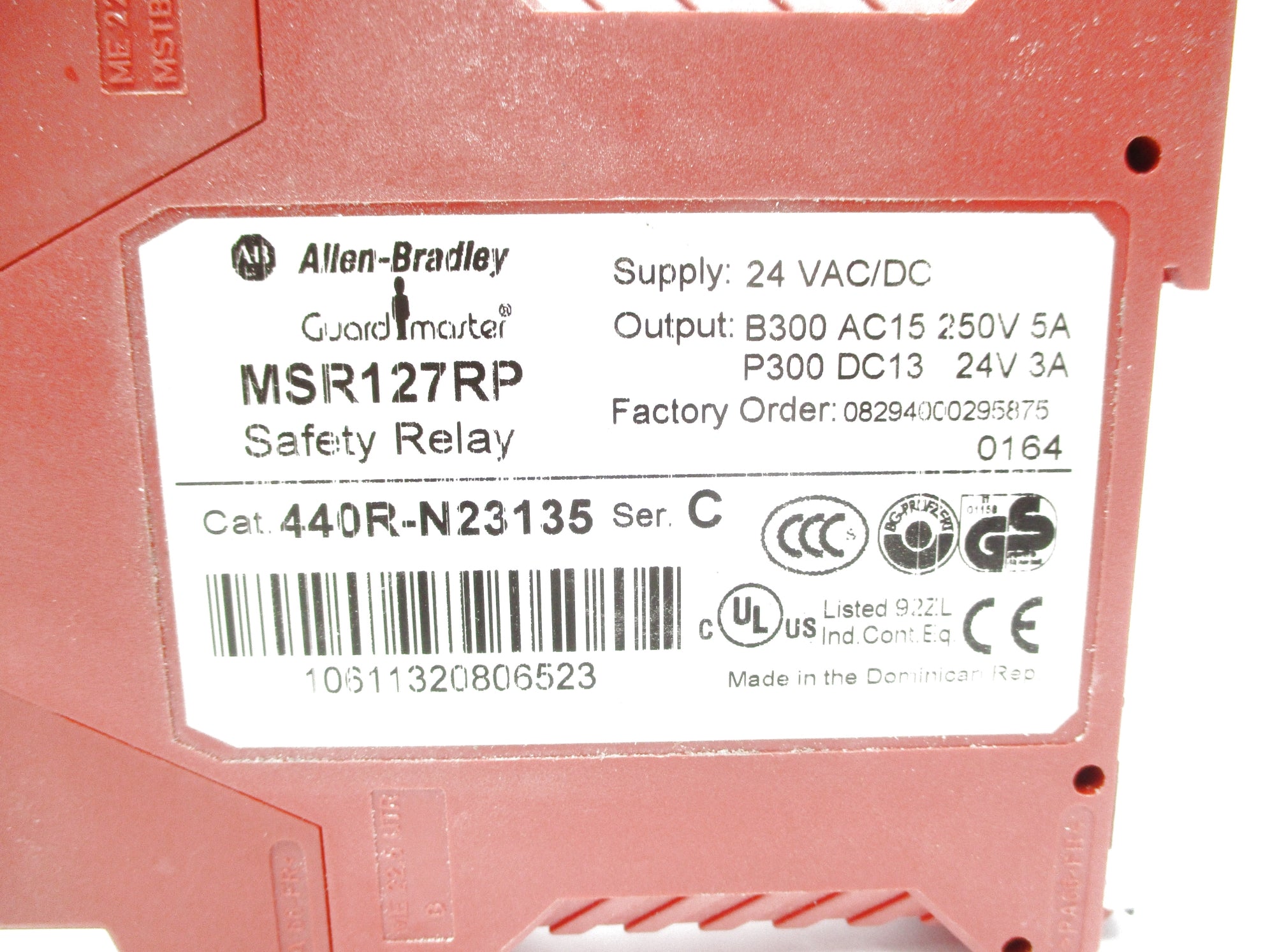 INDUSTRIAL SPARE PART 440R-N23135 SER. C 24VAC/DC 3A NSNP