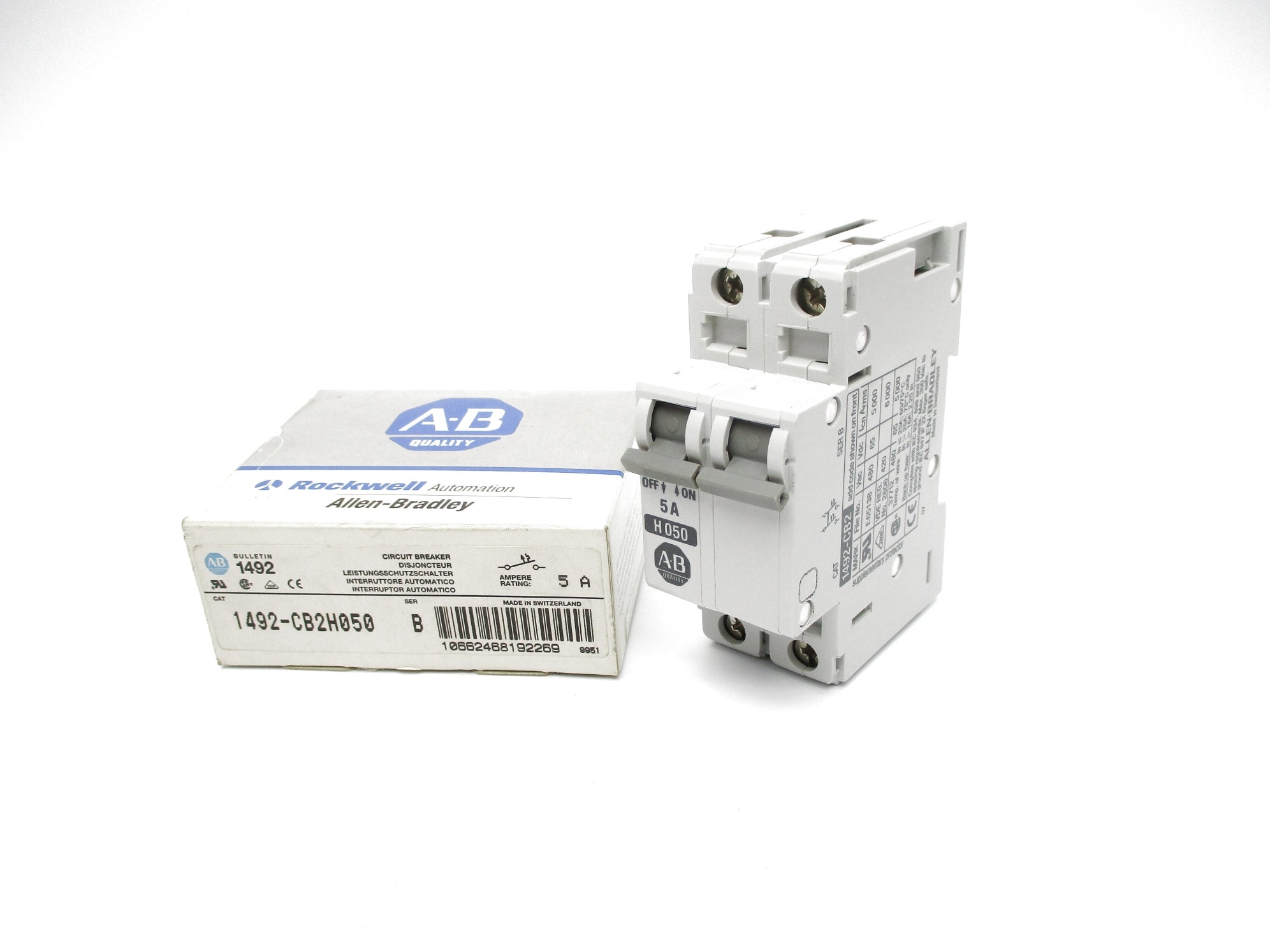 LLEN BRADLEY 1492-CB2H050 SER. B 480VAC 5A NSMP