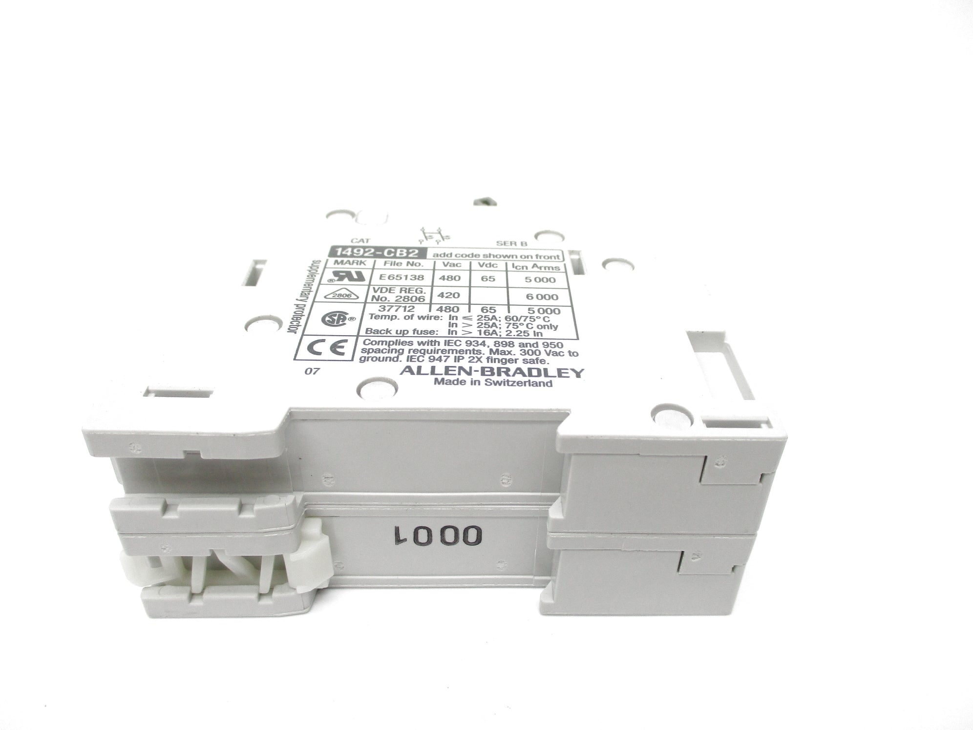 LLEN BRADLEY 1492-CB2H050 SER. B 480VAC 5A NSMP