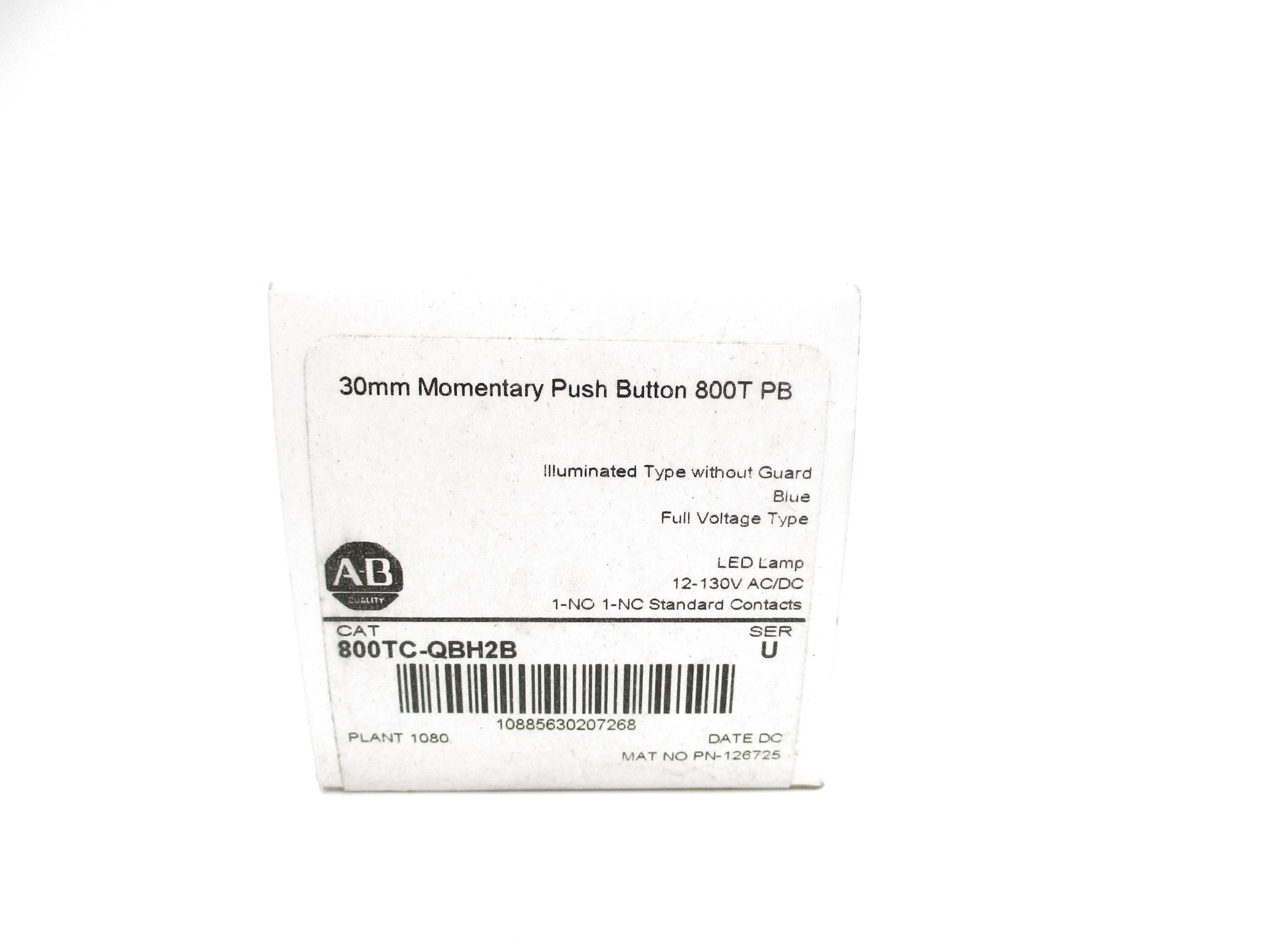 INDUSTRIAL SPARE PART 800TC-QBH2B SER. U 12-130VAC/DC (WH) NSMP