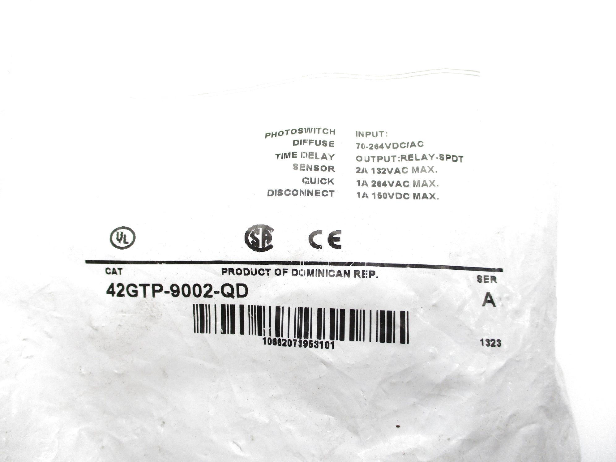INDUSTRIAL SPARE PART 42GTP-9002-QD SER. A 70-264VDC 2A NSMP