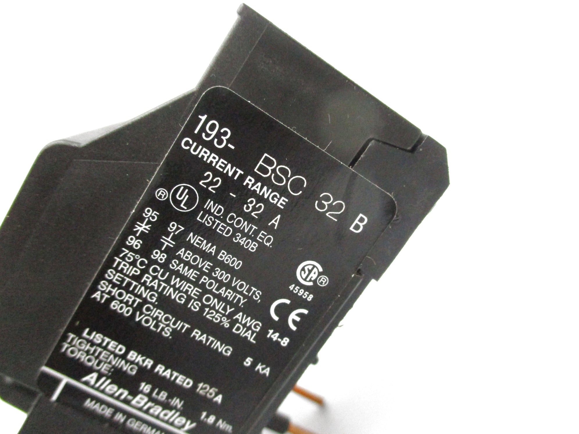 ALLEN BRADLEY 193-BSC32 SER. B 22-32A NSNP