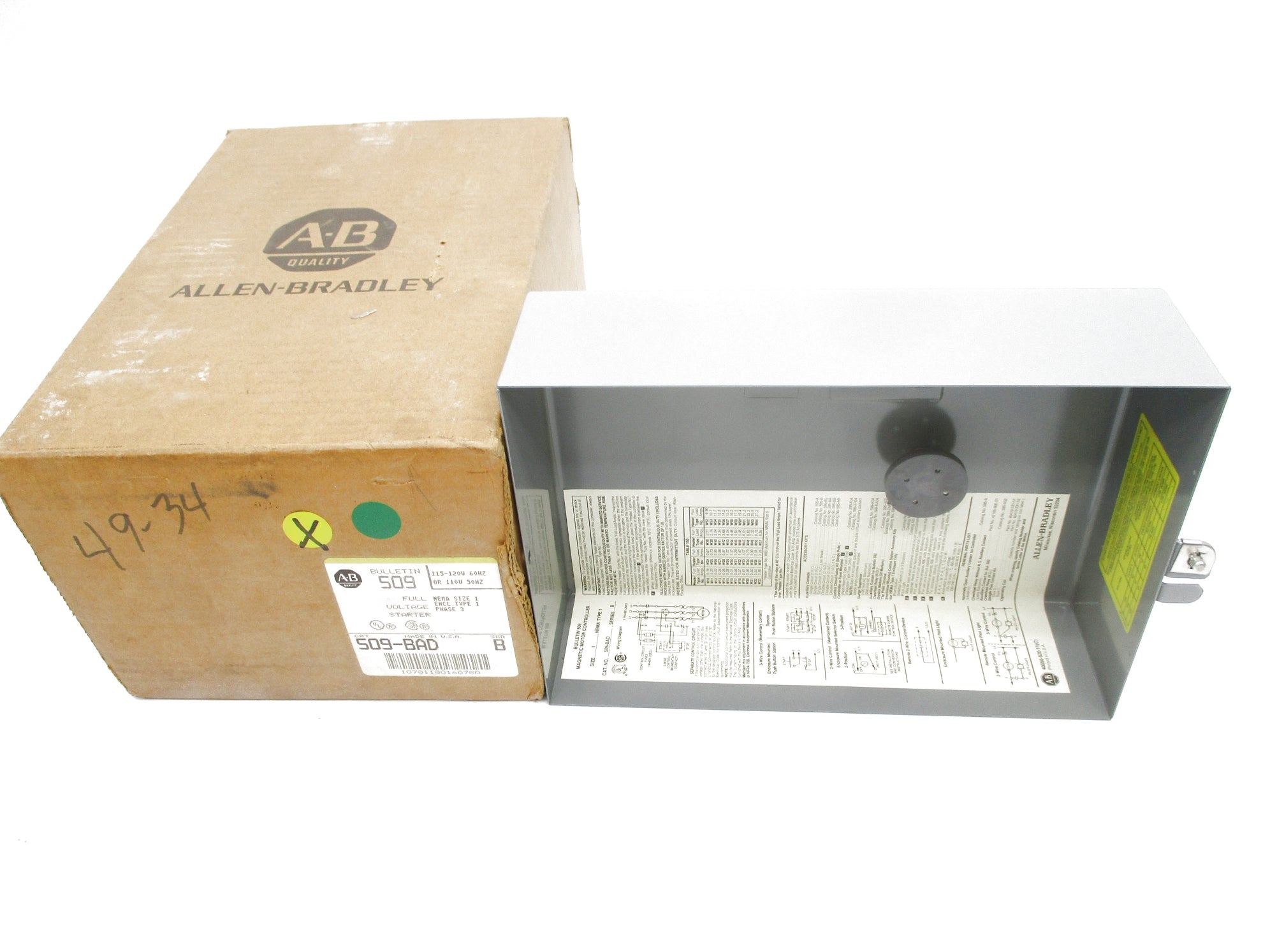 INDUSTRIAL SPARE PART 509-BAD SER. B 110/115-120V 27A (BR/YL) NSMP