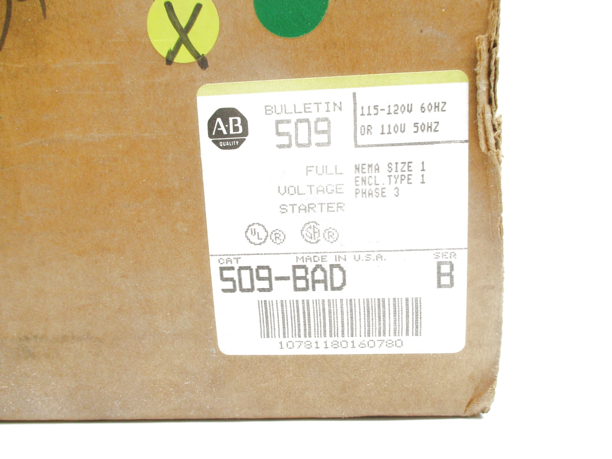 INDUSTRIAL SPARE PART 509-BAD SER. B 110/115-120V 27A (BR/YL) NSMP