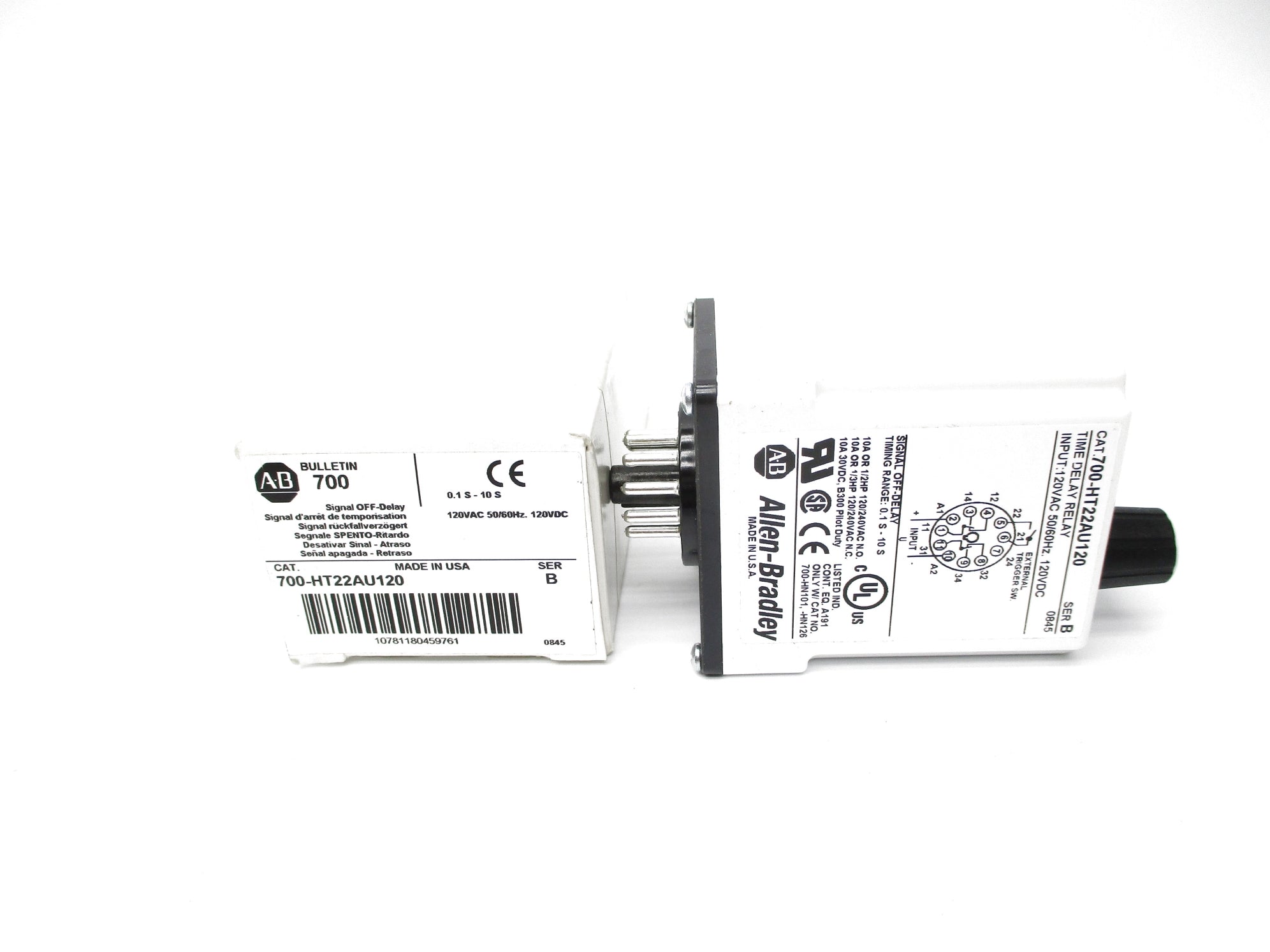 INDUSTRIAL SPARE PART 700-HT22AU120 SER. B 120VAC/DC 10A 0.1-10S (WH) NSMP