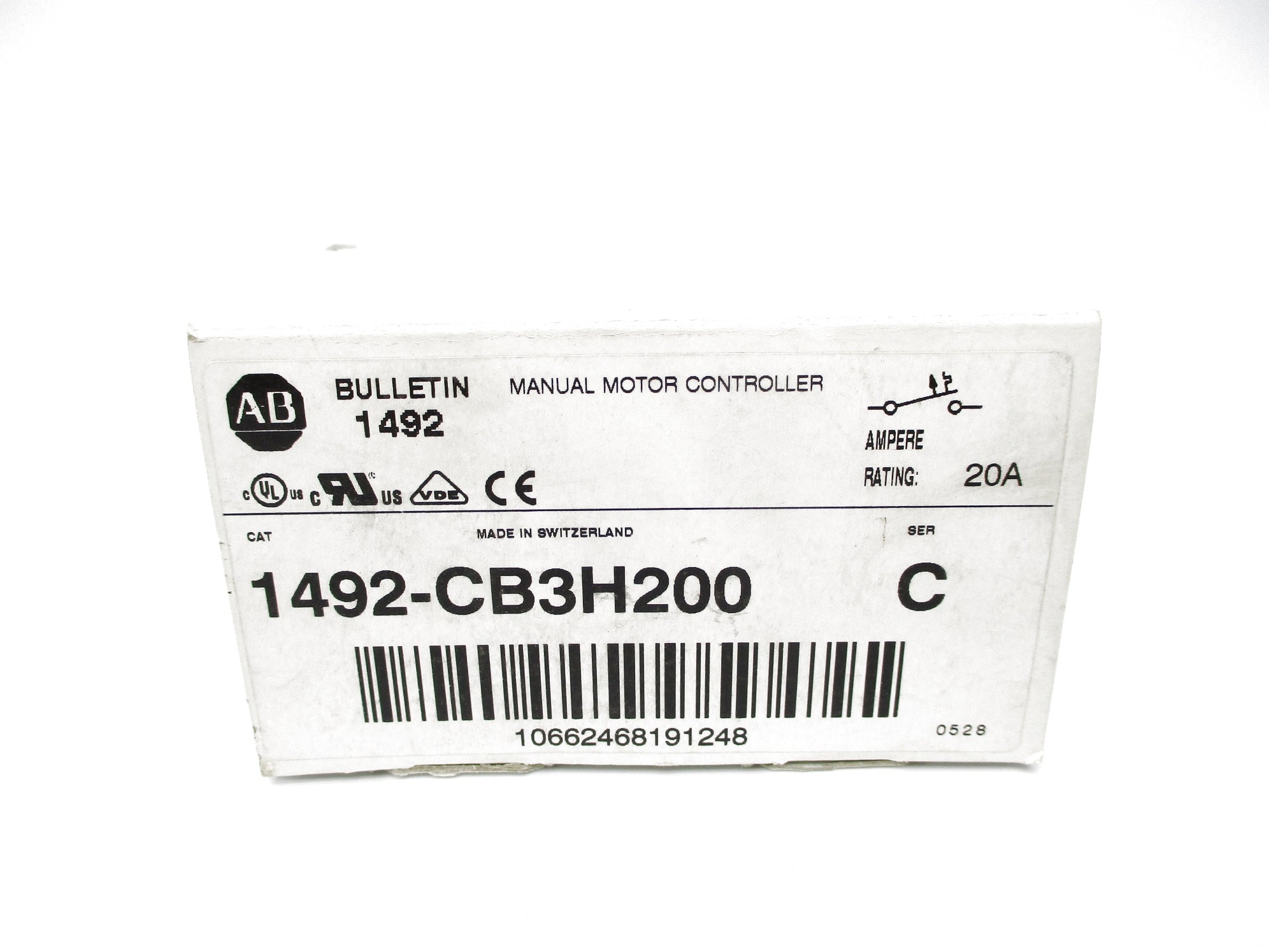 ALLEN BRADLEY 1492-CB3H200 SER. C 277V 20A (WH) NSMP