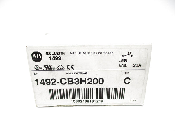 ALLEN BRADLEY 1492-CB3H200 SER. C 277V 20A (WH) NSMP