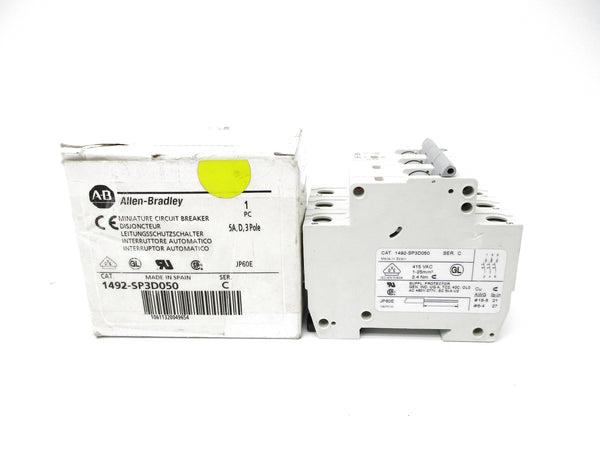 ALLEN BRADLEY 1492-SP3D050 SER. C 5A 277VAC (WH) NSMP